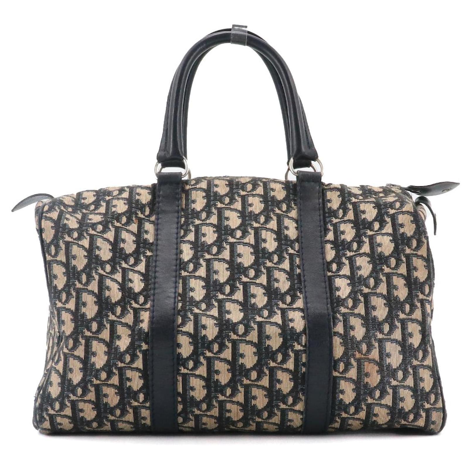 DIOR Sac à main Bowling Dior en toile Dior Oblique vintage Navy
