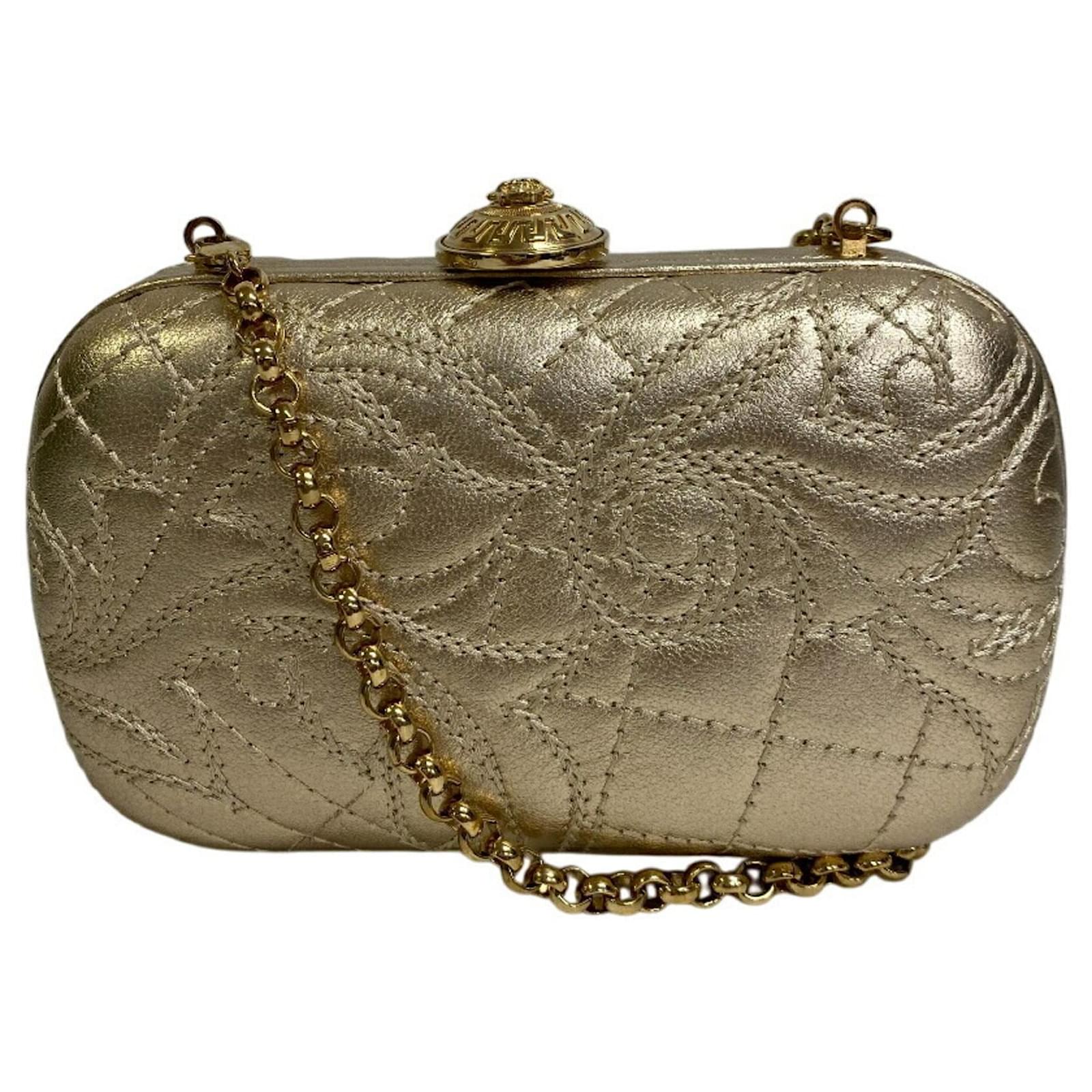 Pochette à épaule en chaîne Gianni Versace Plastique Doré ref