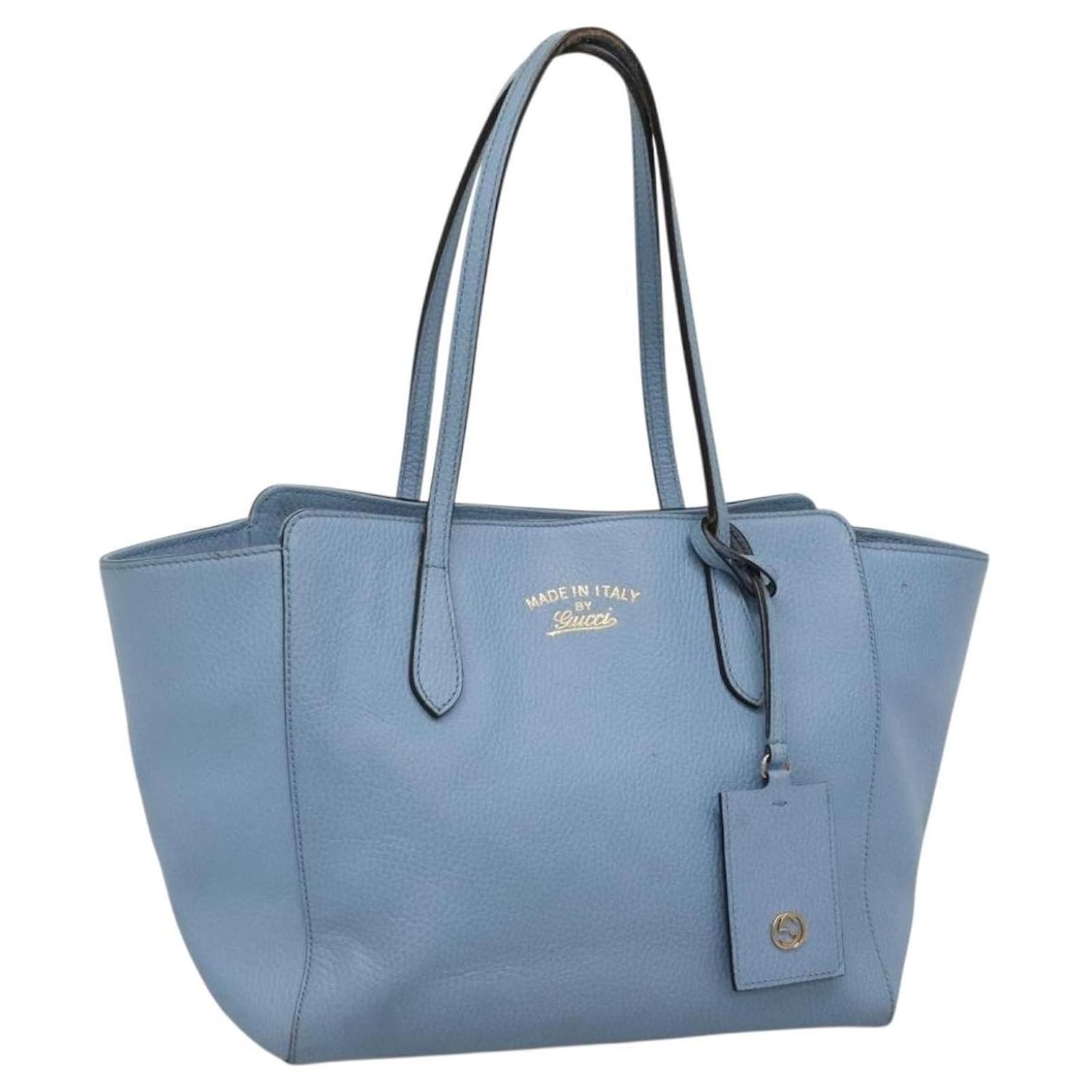 GUCCI Tote Bag Leather Light Blue 354408 Auth 136670 ref.2432719 - Joli ...