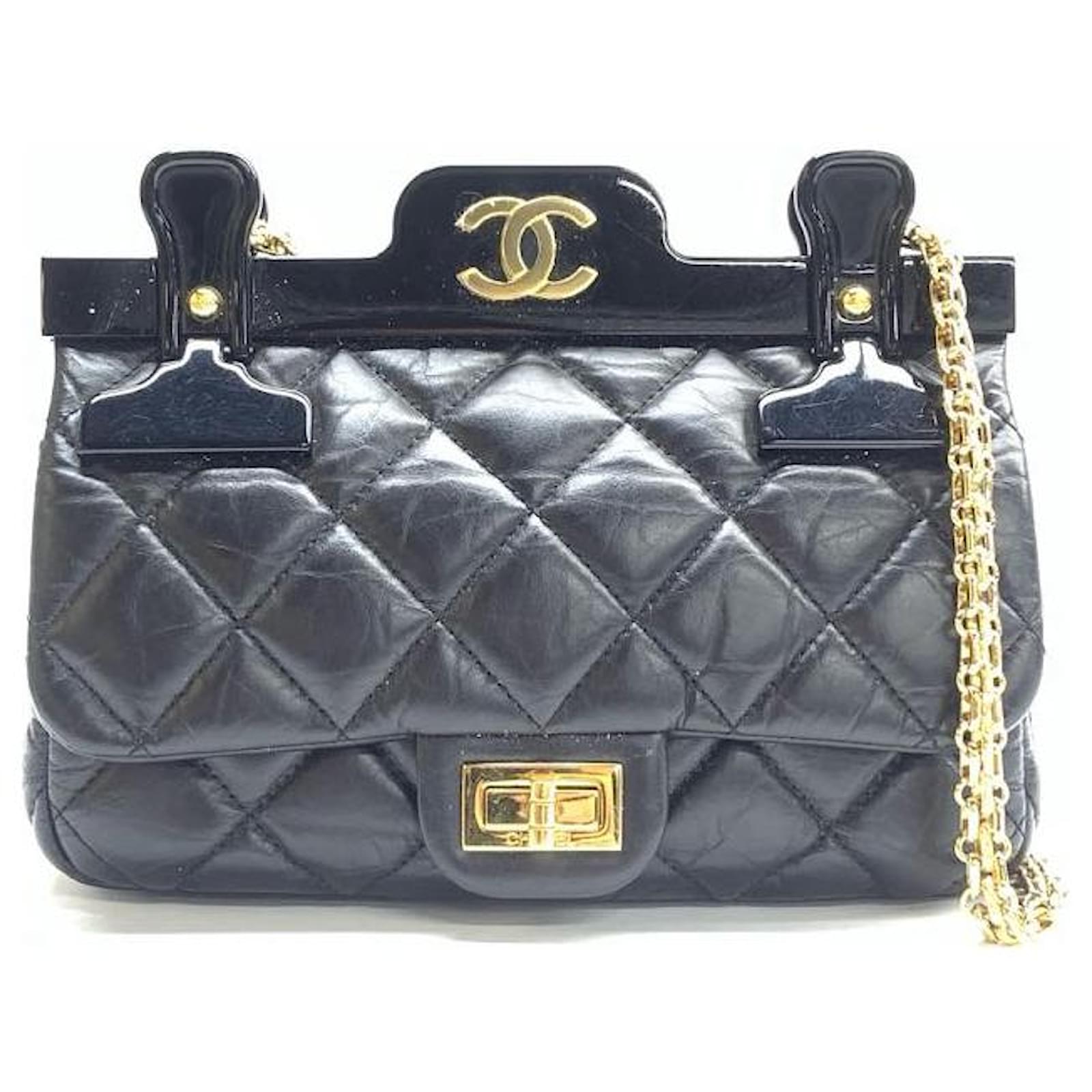Chanel Reissue Mini Flap Tasche Schwarz Leder