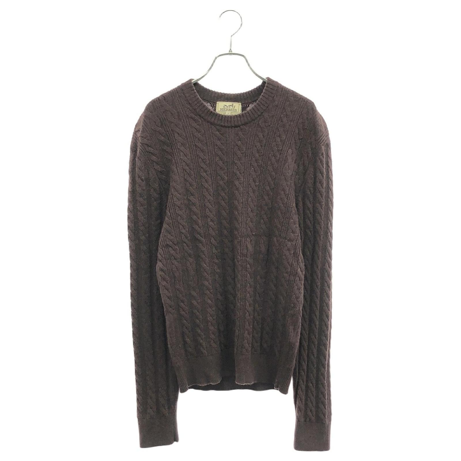 Pull en cachemire Hermès Marron Bordeaux Joli Closet