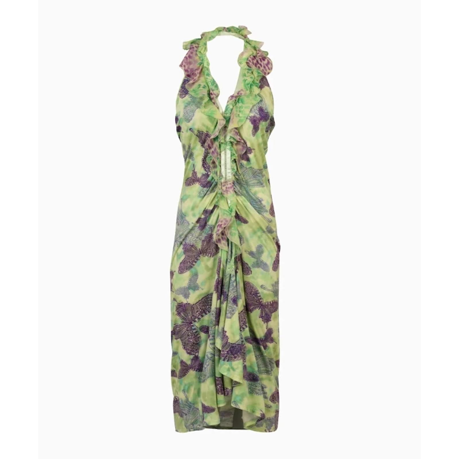 emanuel ungaro green dress EMANUEL UNGARO Silk Cocktail Dress with Coat Size 8 – The Paper Bag Princess