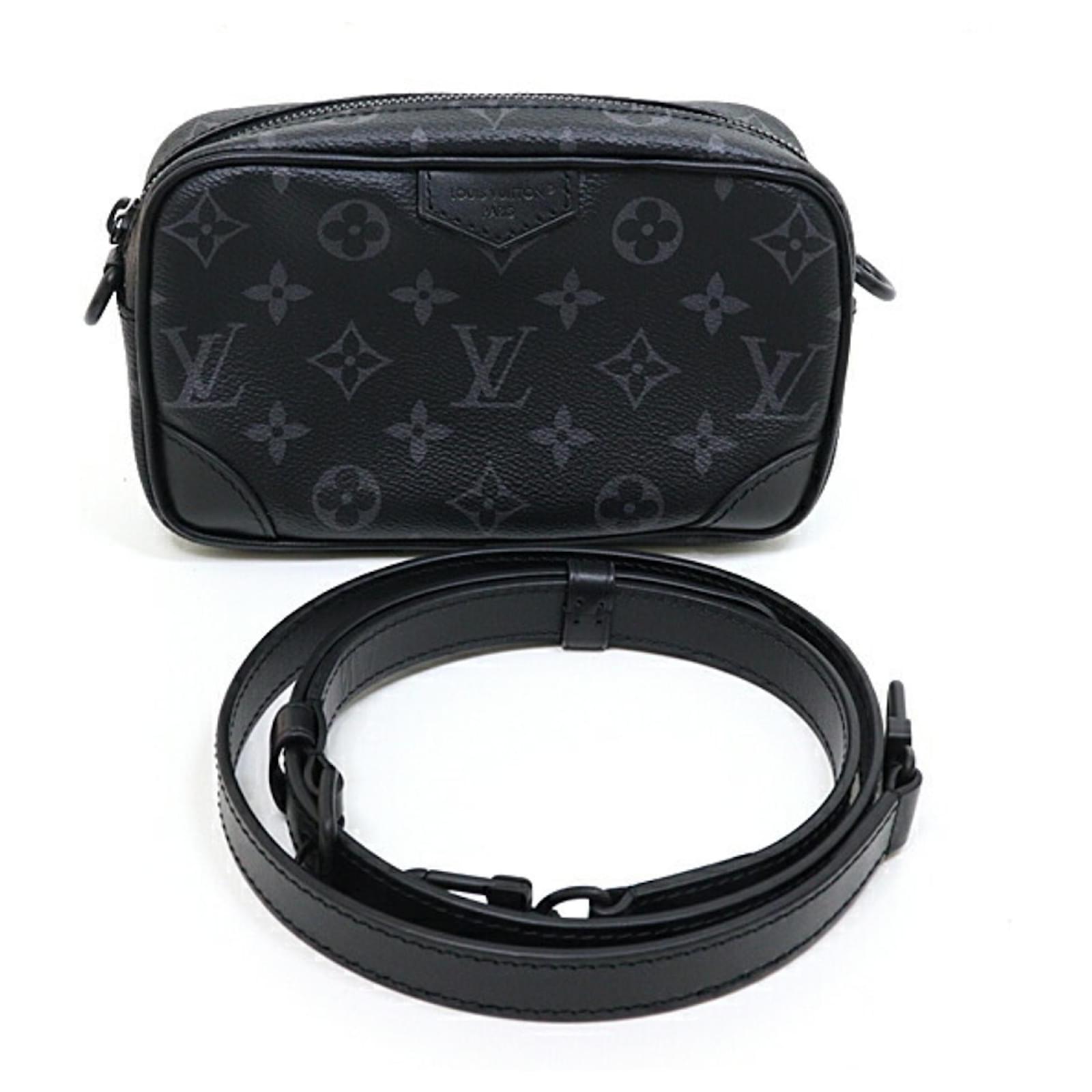 Louis Vuitton Trocadero Wearable Wallet Shoulder Bag Black Cloth