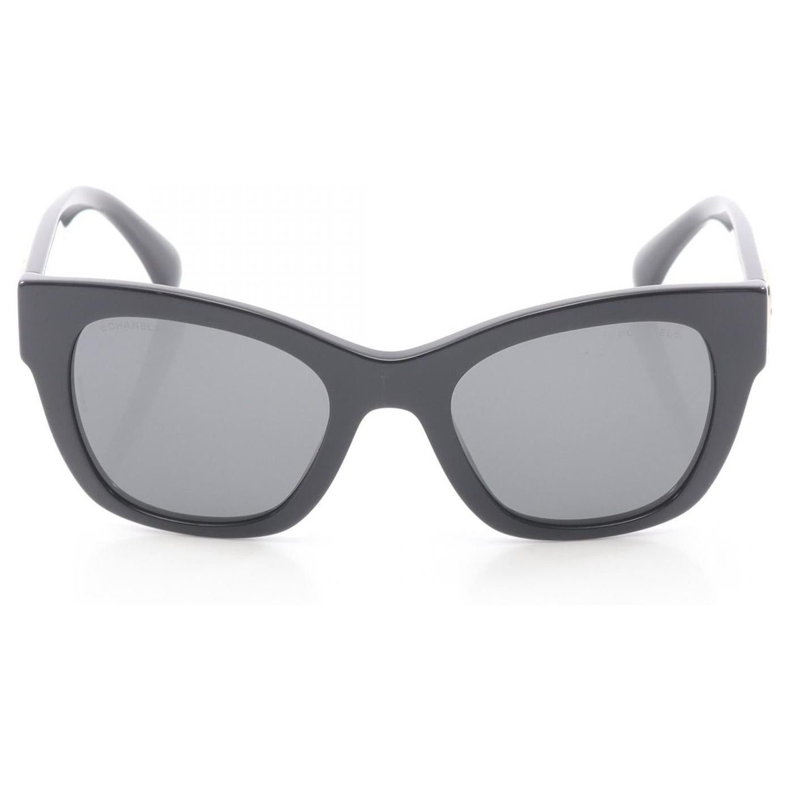 Chanel Coco Mark Heart Sunglasses Black Plastic ref.2433628 