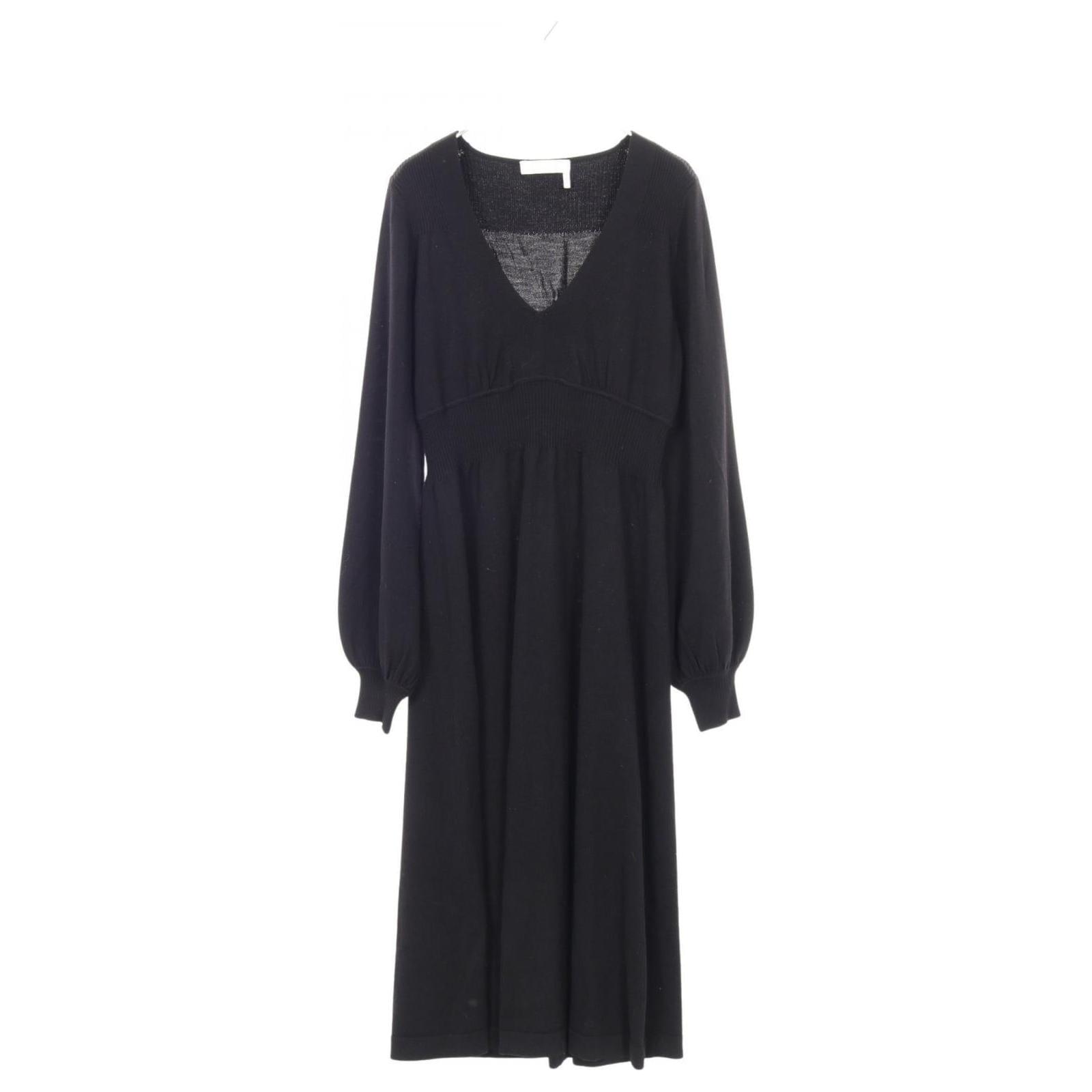 Chloé Robe en Laine Chloe Noir Joli Closet