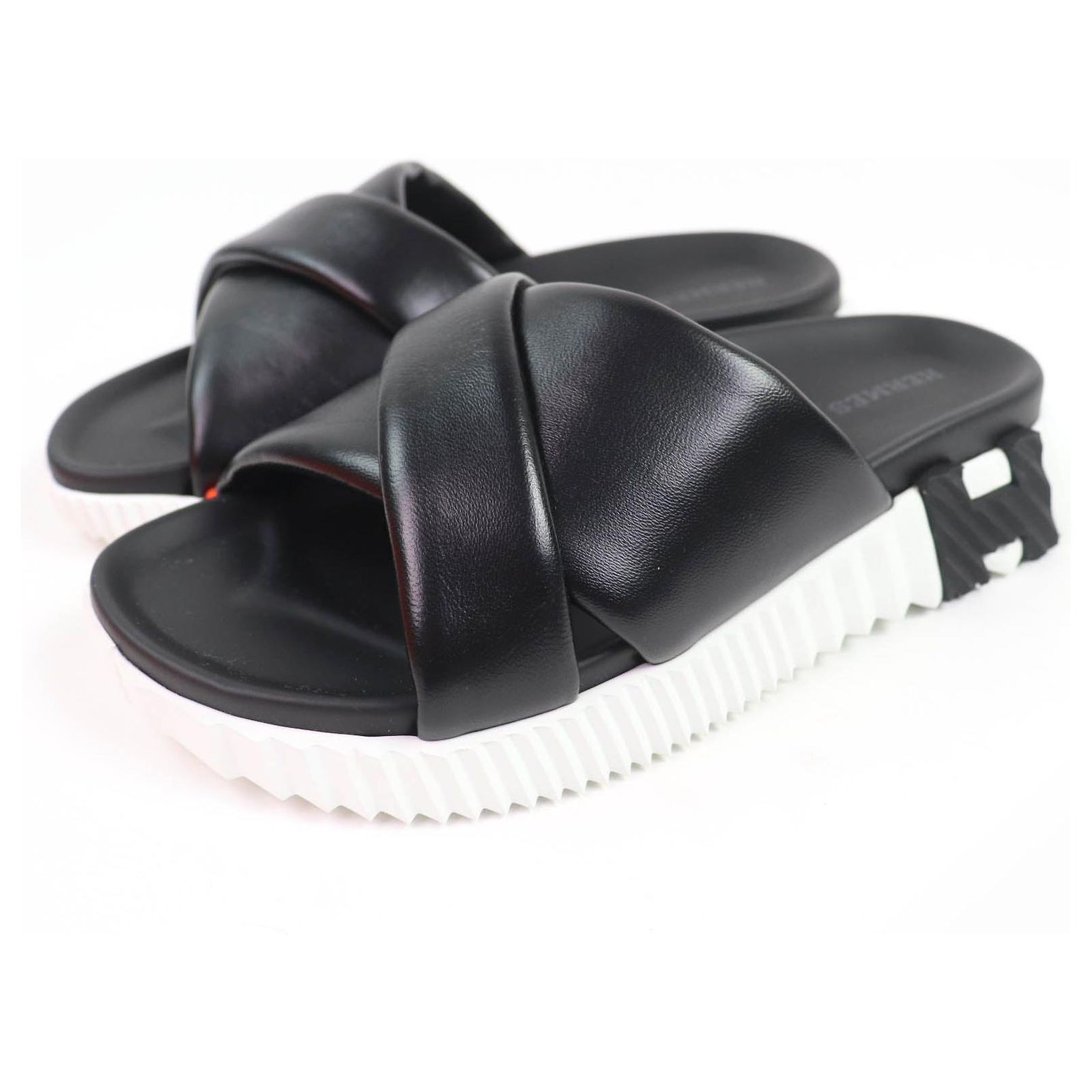Hermes Sandals Slide Infrastructure Hermes-Platform-H-Cut-Leather-  main image 4