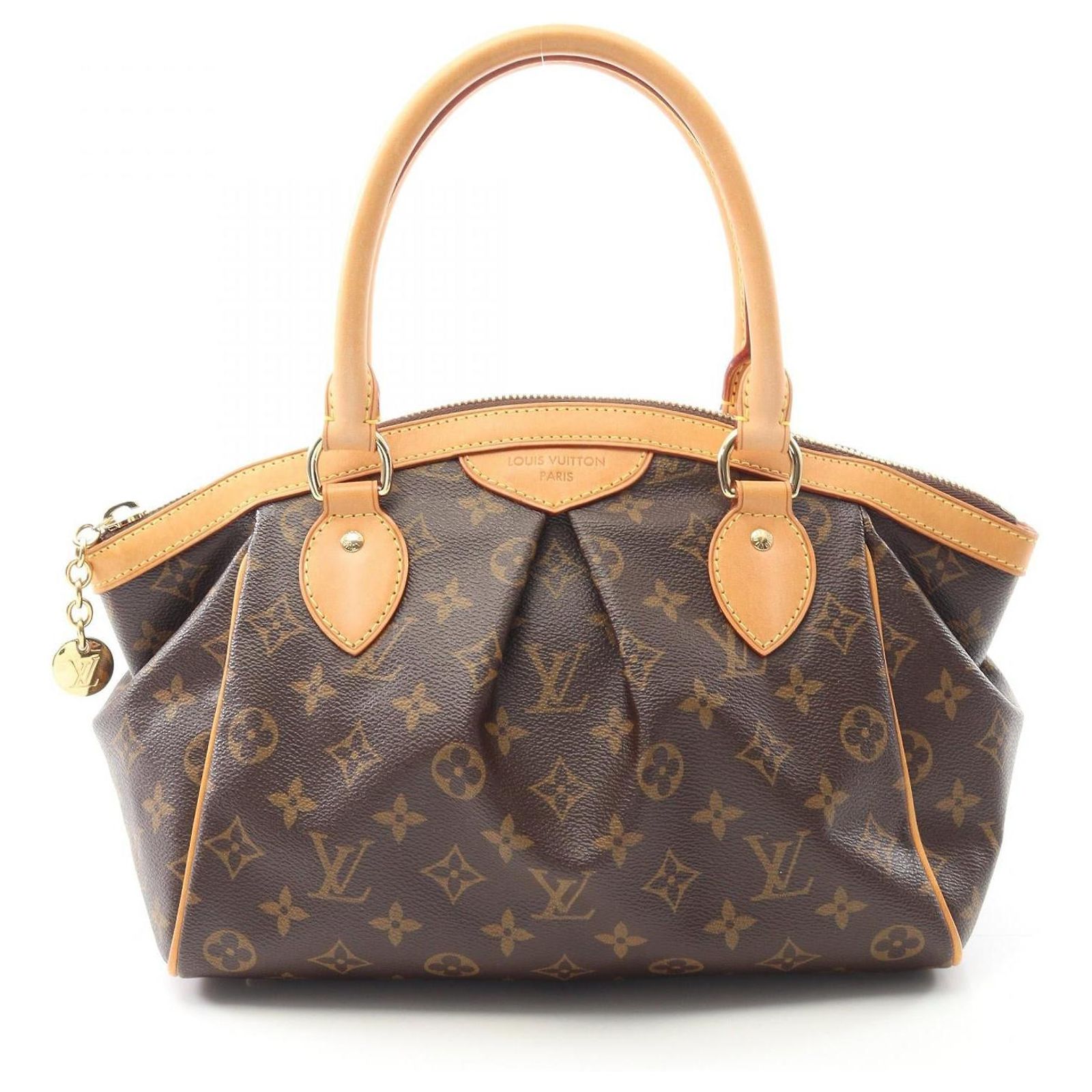 Louis Vuitton Tivoli PM Monogram Handbag Brown Leather Cloth ref ...