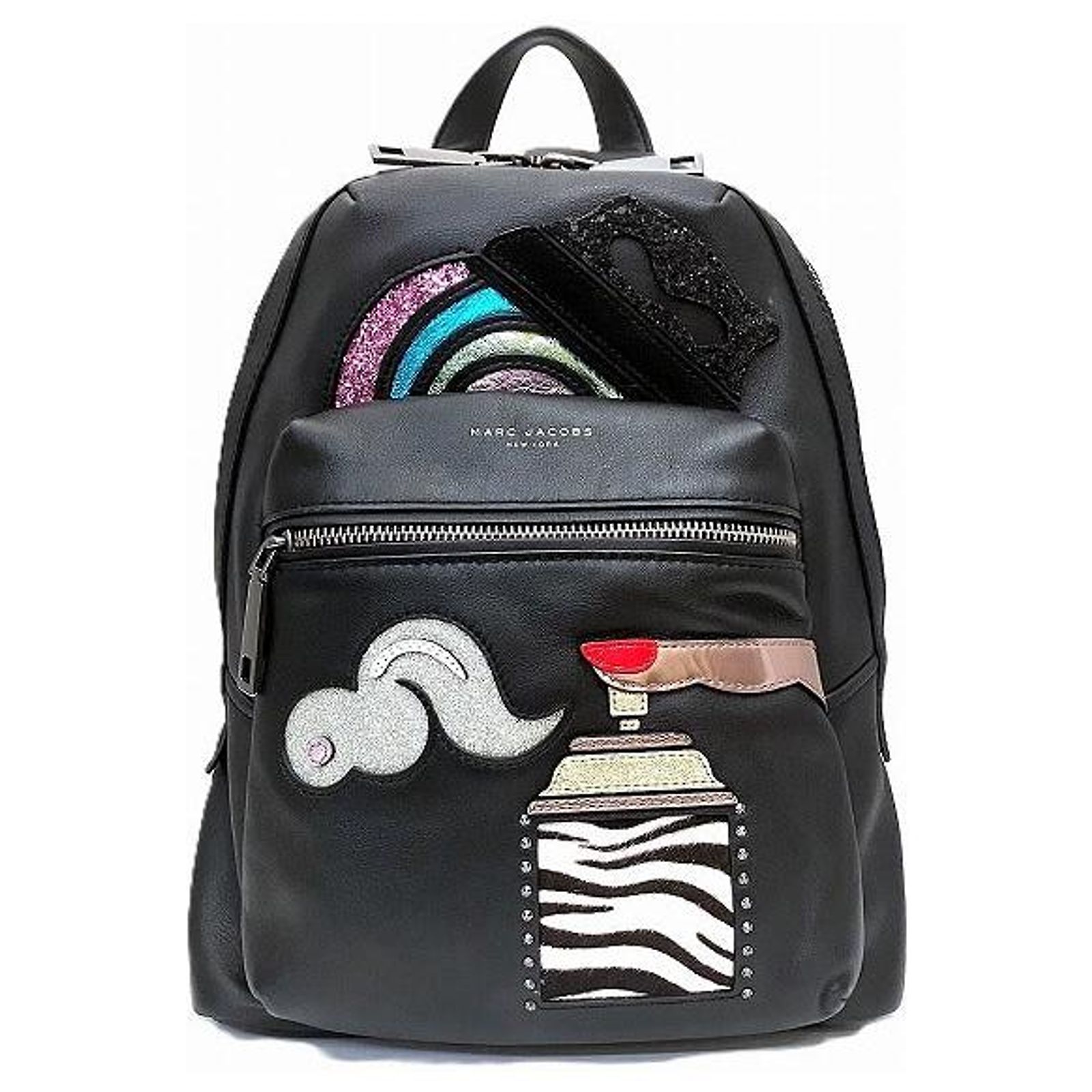 Marc Jacobs Julie Verhoeven Collaboration Leather Backpack Black 