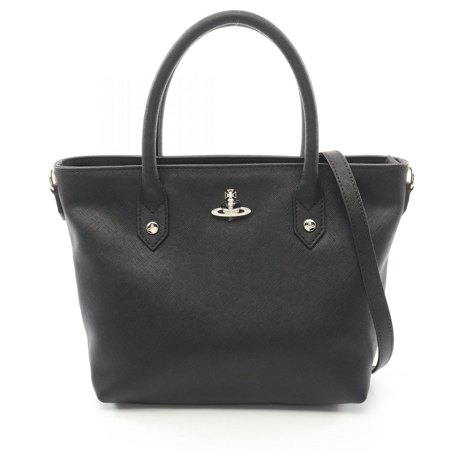 vivienne-westwood-leather-tote-bag-black-ref-2435362-joli-closet