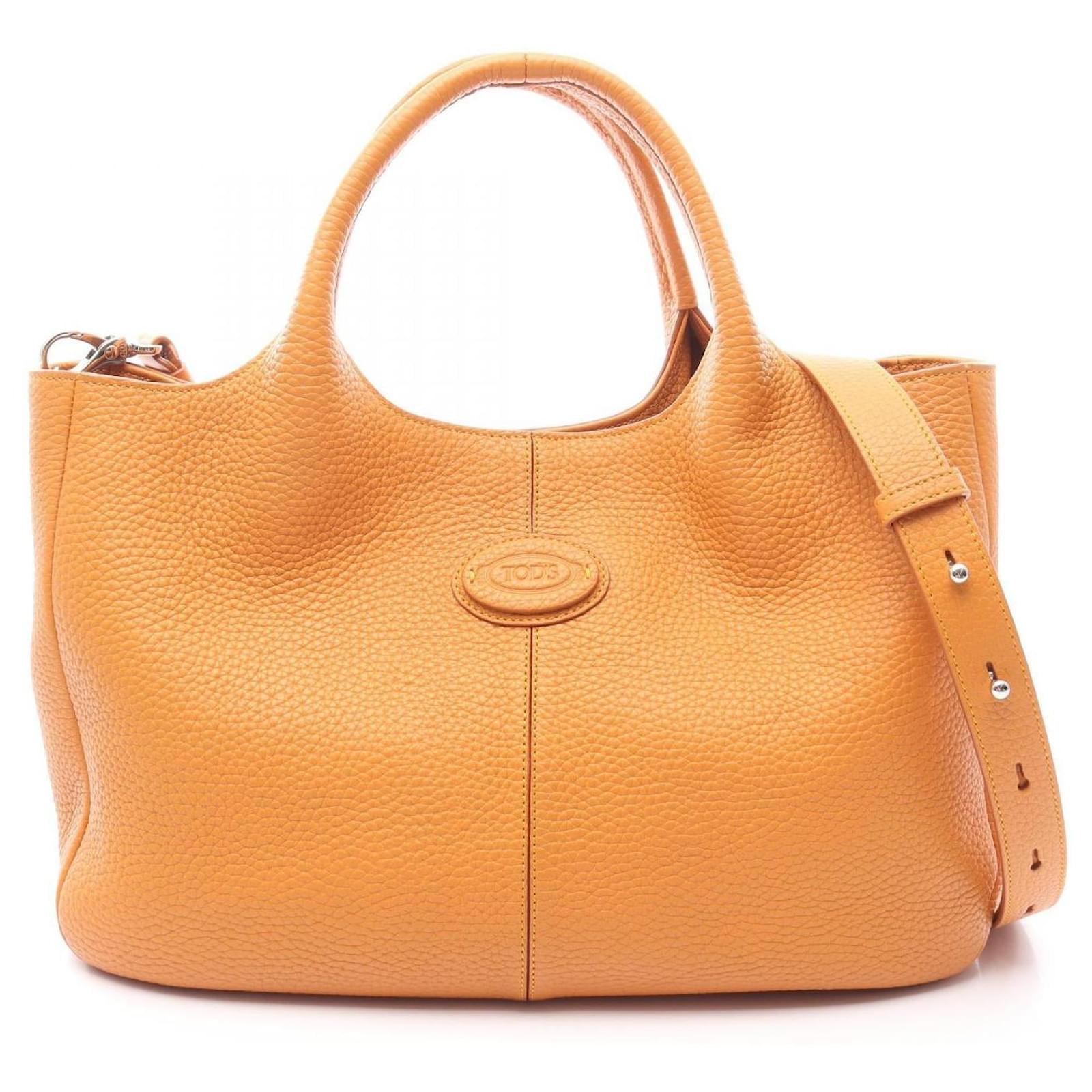 Tod's ALH SHOPPING PICCOLA Leather 2way Bag Orange