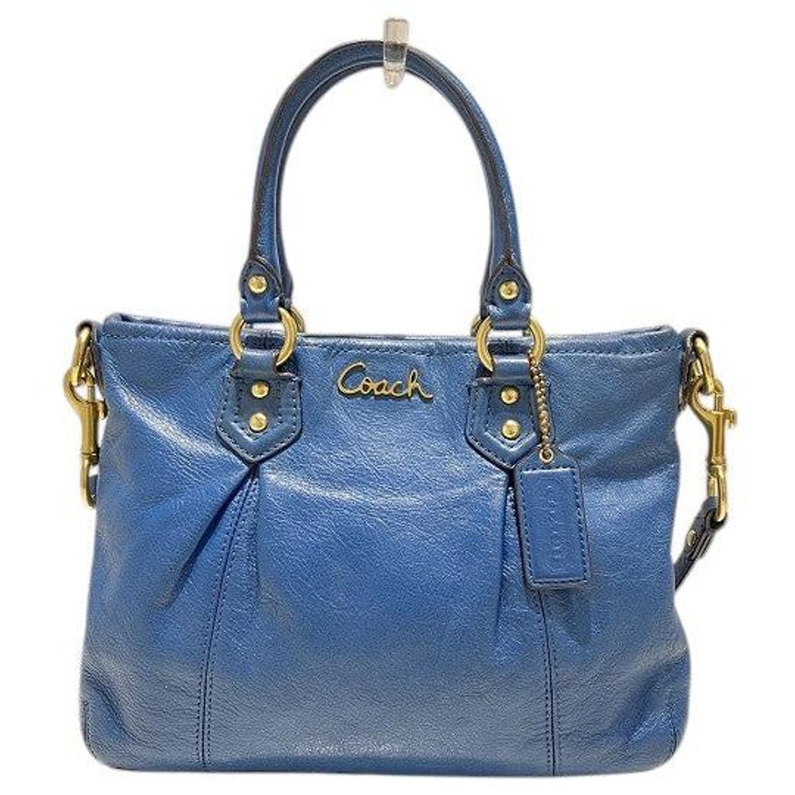 Coach Ashley Leather 2way Bag Blue ref.JC2436629 (Sold) - Joli Closet