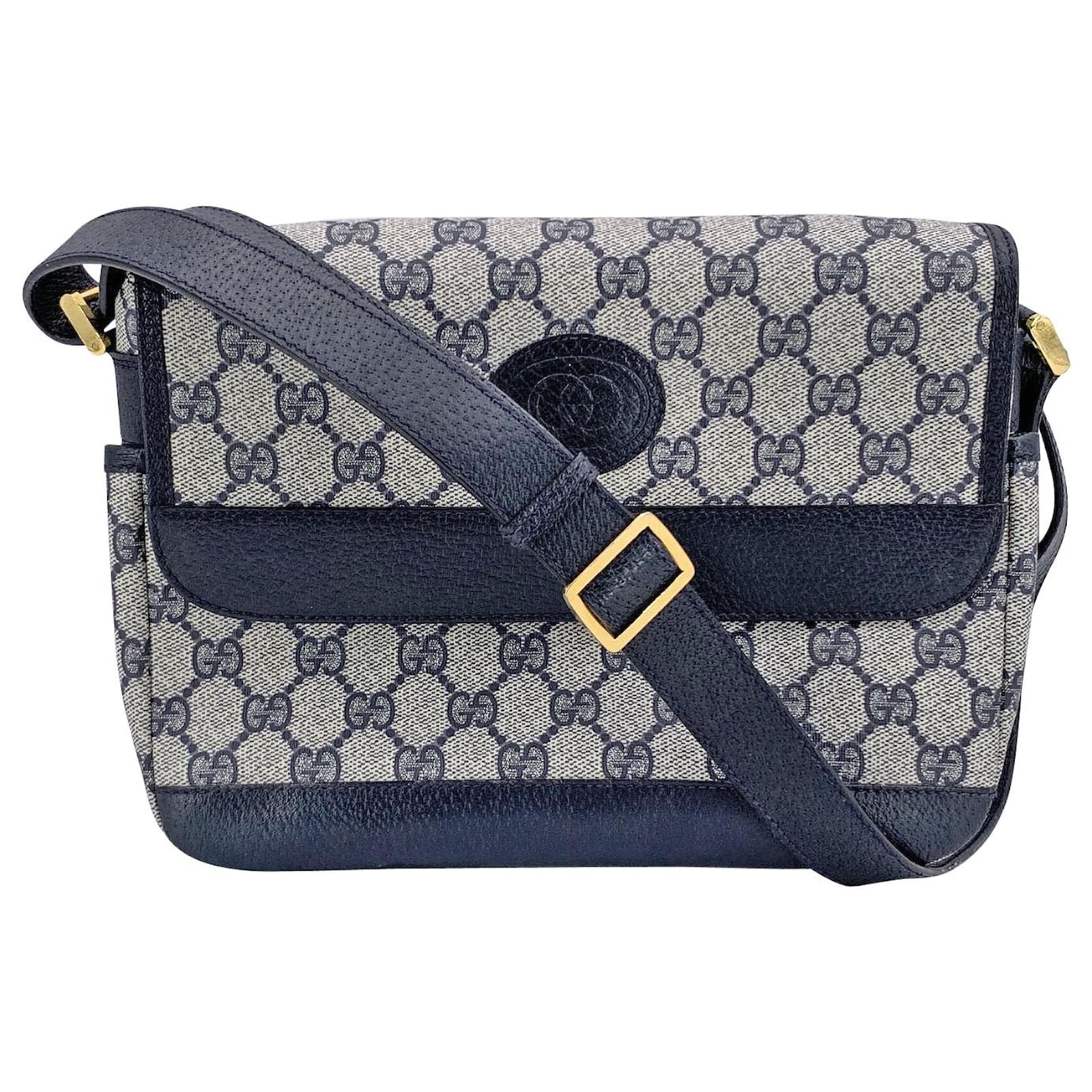 Navy Blue Vintage Blue Gucci Handbag Gucci Vintage Navy Blue