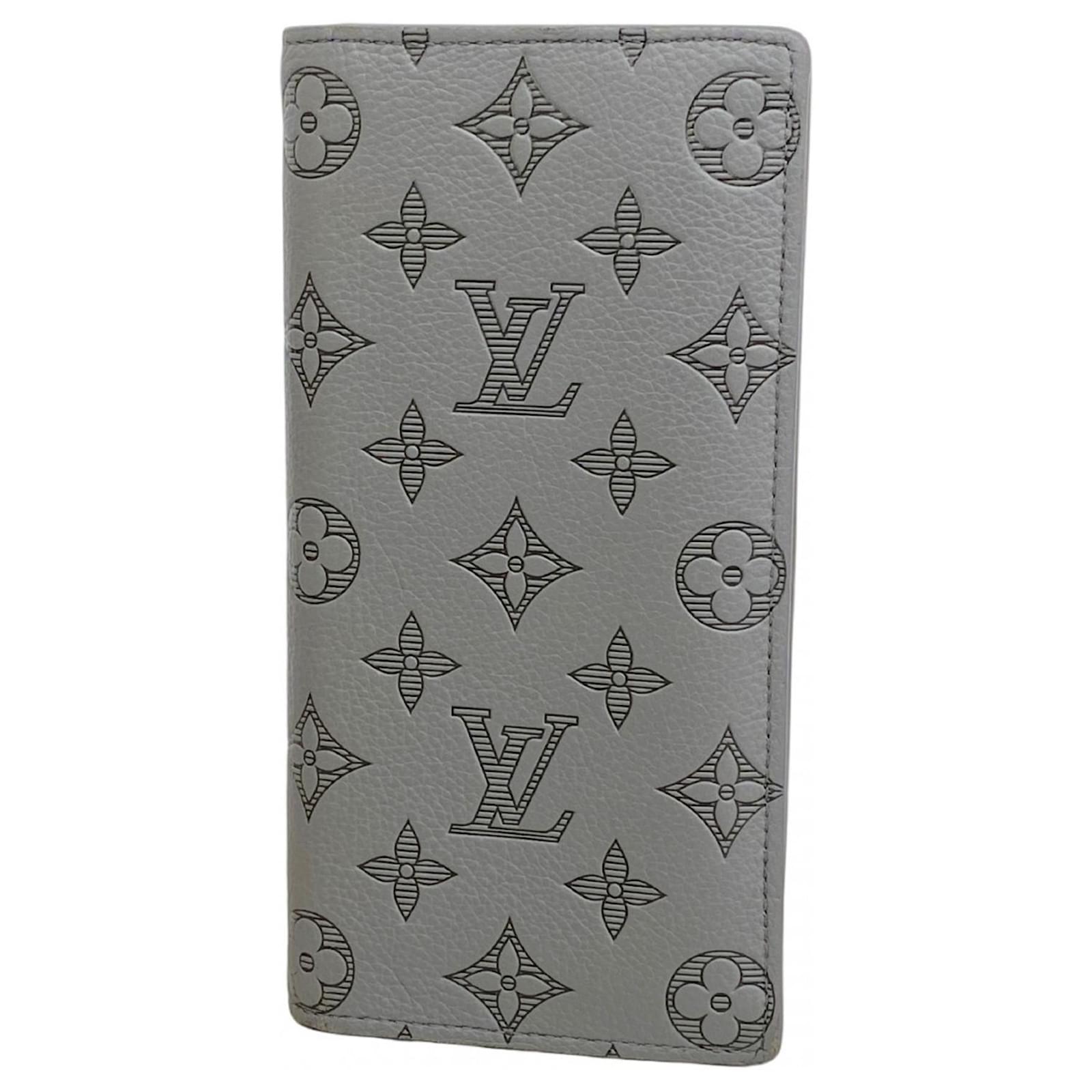Louis Vuitton Monogram Shadow Portefeuille Brazza Long Wallet Dark