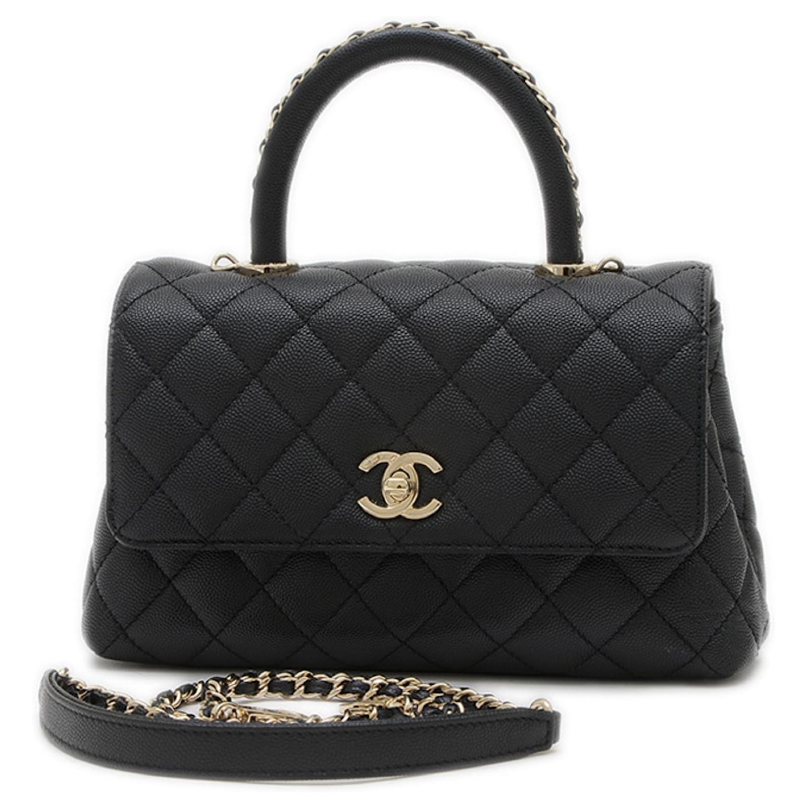 Chanel Coco Handle XS 2-Way Handbag/Shoulder Bag Black ref