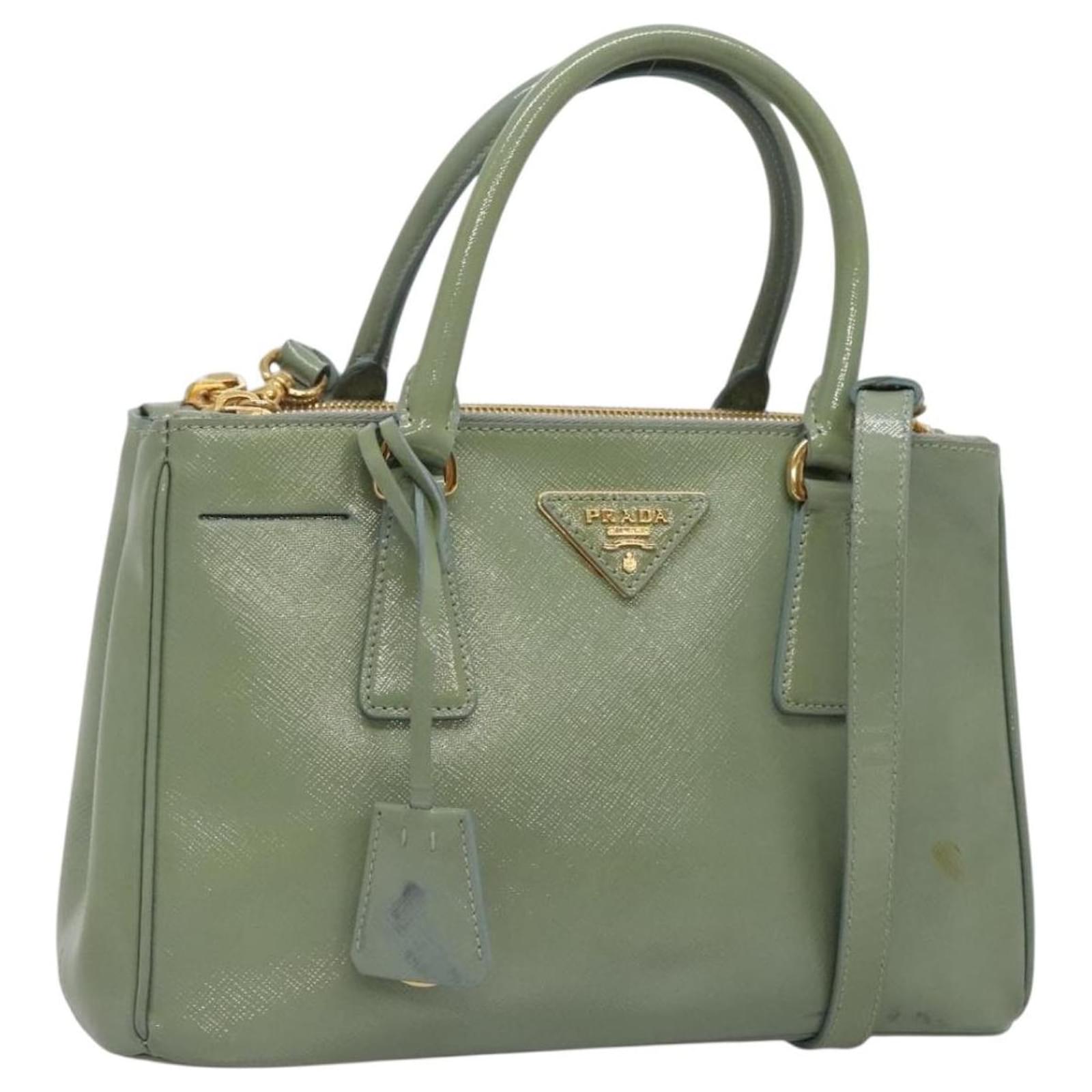 Saffiano PRADA Galleria Hand Bag Safiano leather 2way Gold Light