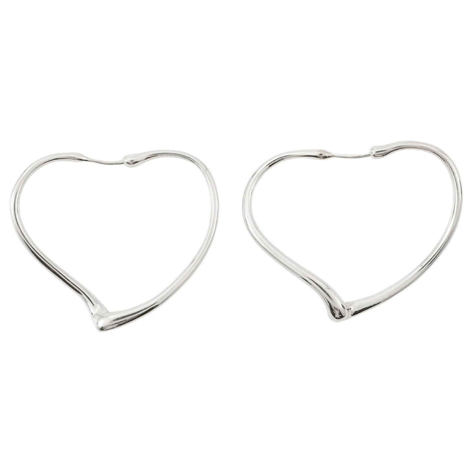 Heart Hoop Tiffany Mini Hoop Earrings Tiffany Earrings Open Heart
