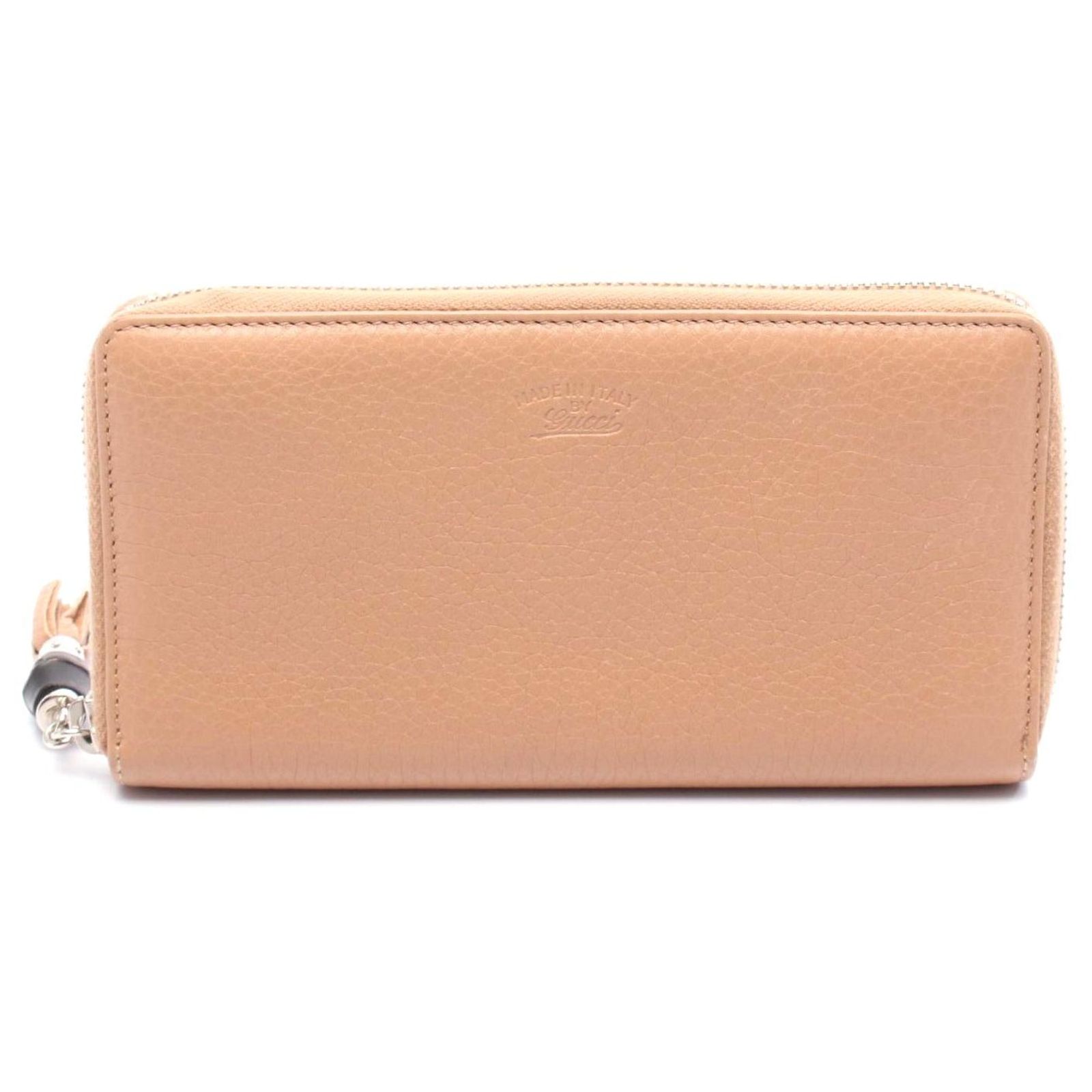 Gucci Bamboo Leather Long Wallet Pink Pony-style calfskin ref 