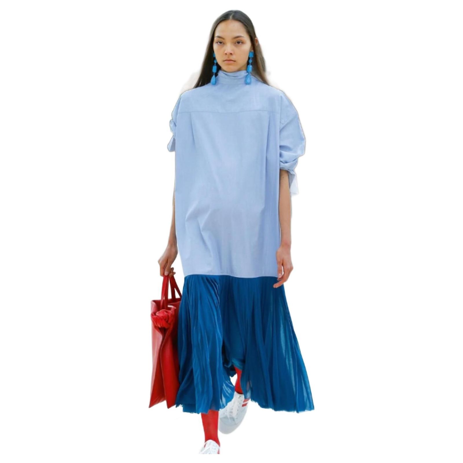 Robe Chemise Céline 17AW Par Phoebe Philo - Taille 40, Carreaux Asymétrique, Occasion