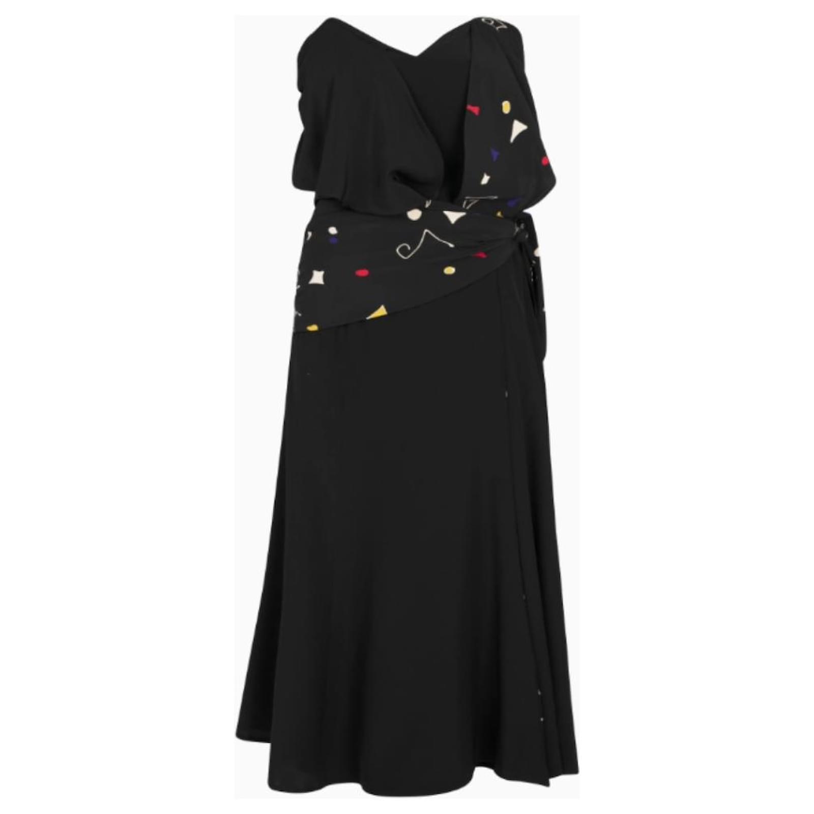 Chlo Evening Dress, Chlo By Karl Lagerfeld SS1984 model. Black Silk  ref.2445248 - Joli Closet