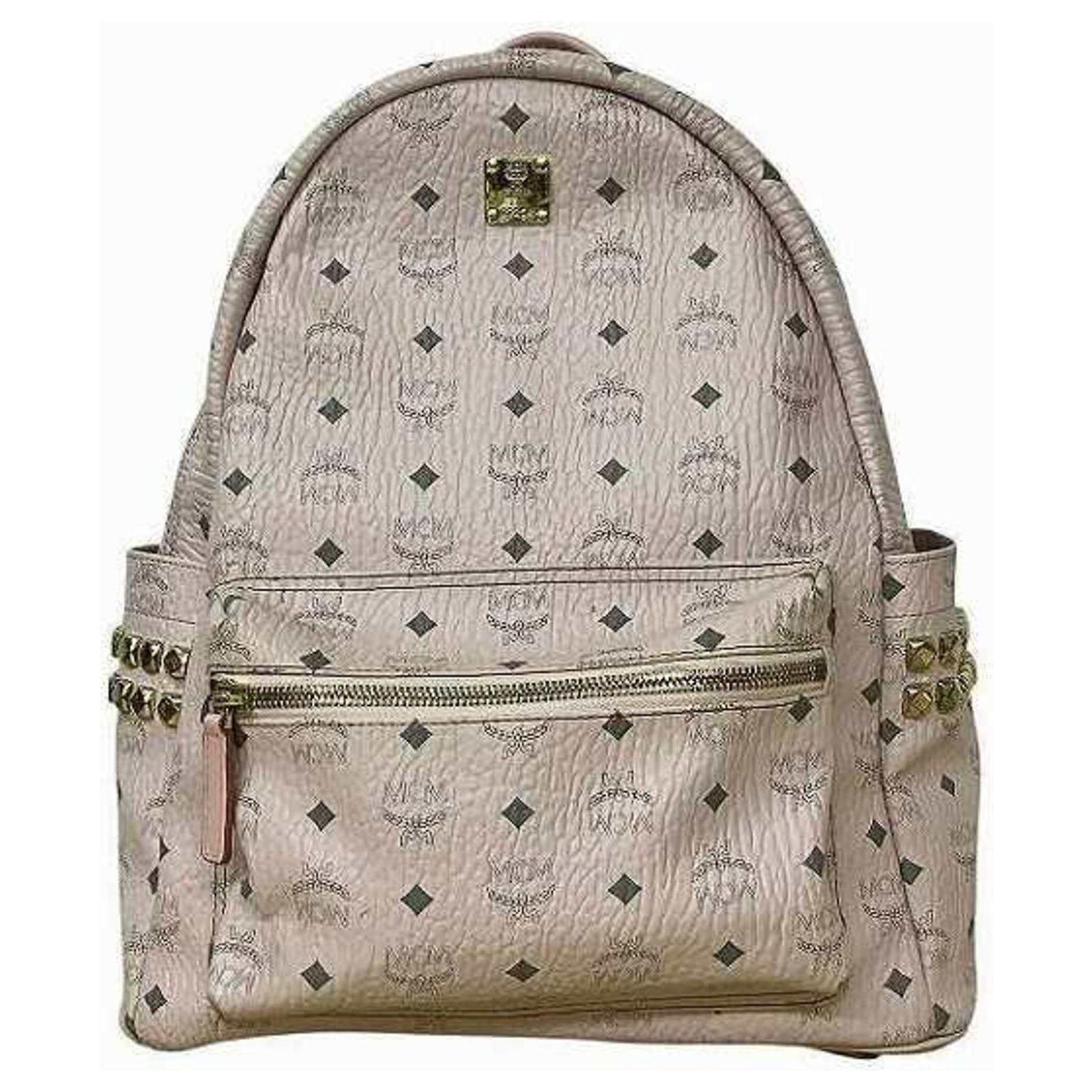 MCM Stark Side Stud Backpack in Pink Leather ref.2445516 