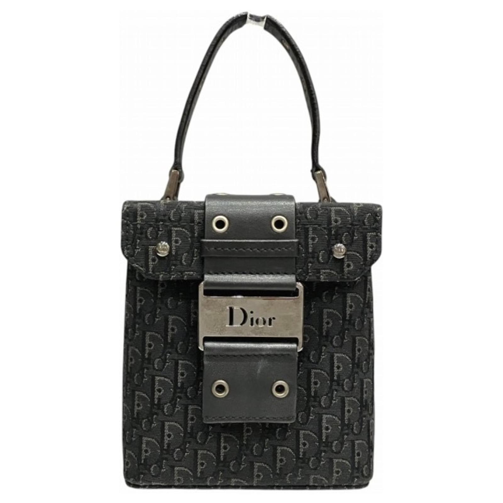 バッグ Christian Dior Trotter Vanity Pouch Christian Dior Trotter Street Chic Vanity Pouch Handbag Black