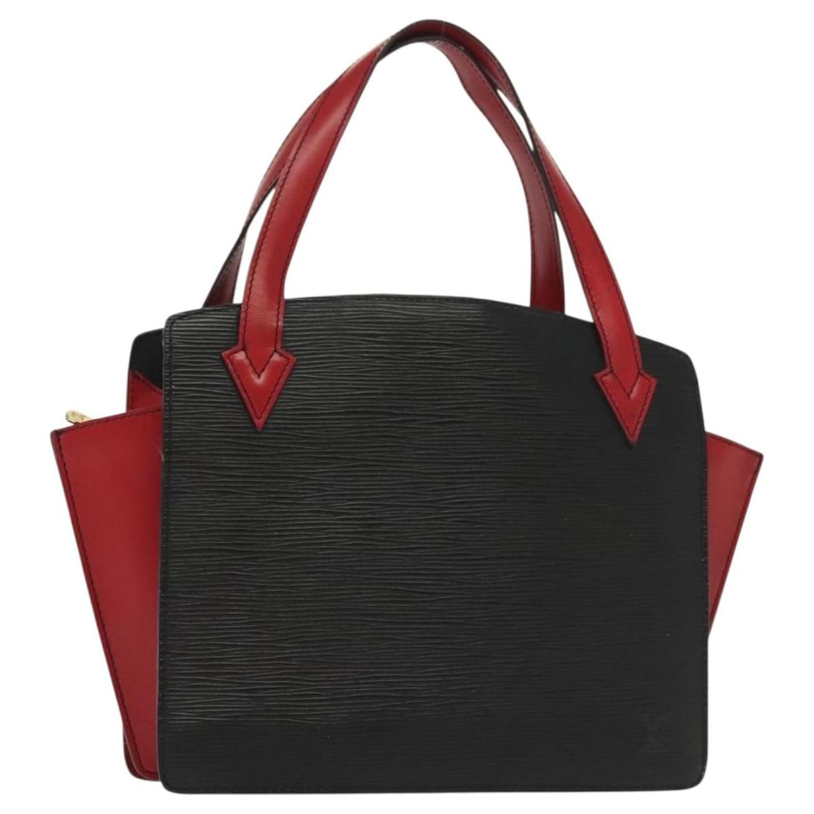LOUIS VUITTON Handtasche Varenne Bicolor Epi Schwarz Rot M52387 LV