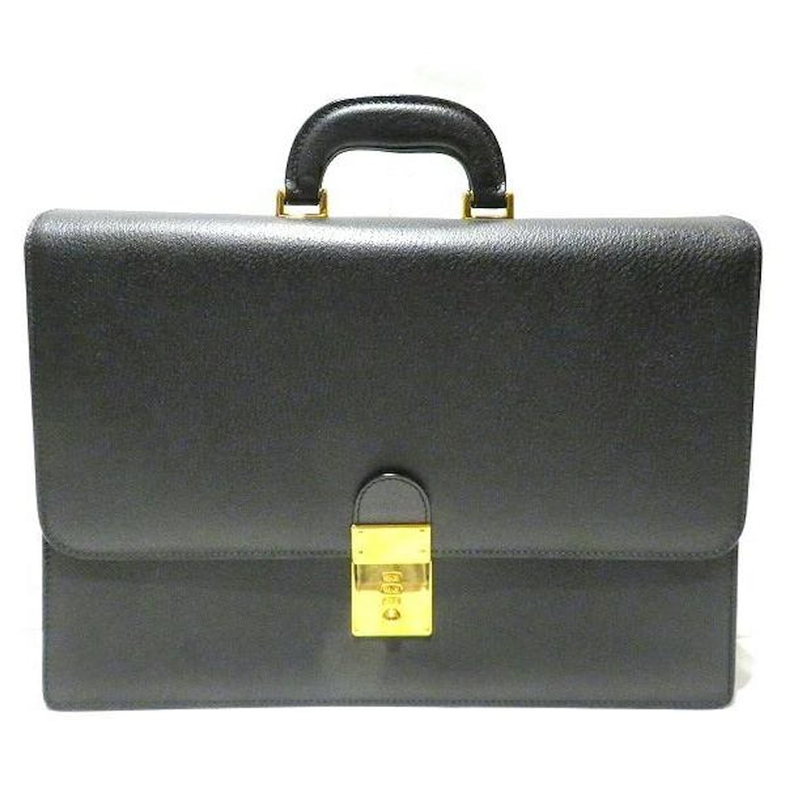 Ancienne mallette en cuir Gucci Noir Joli Closet