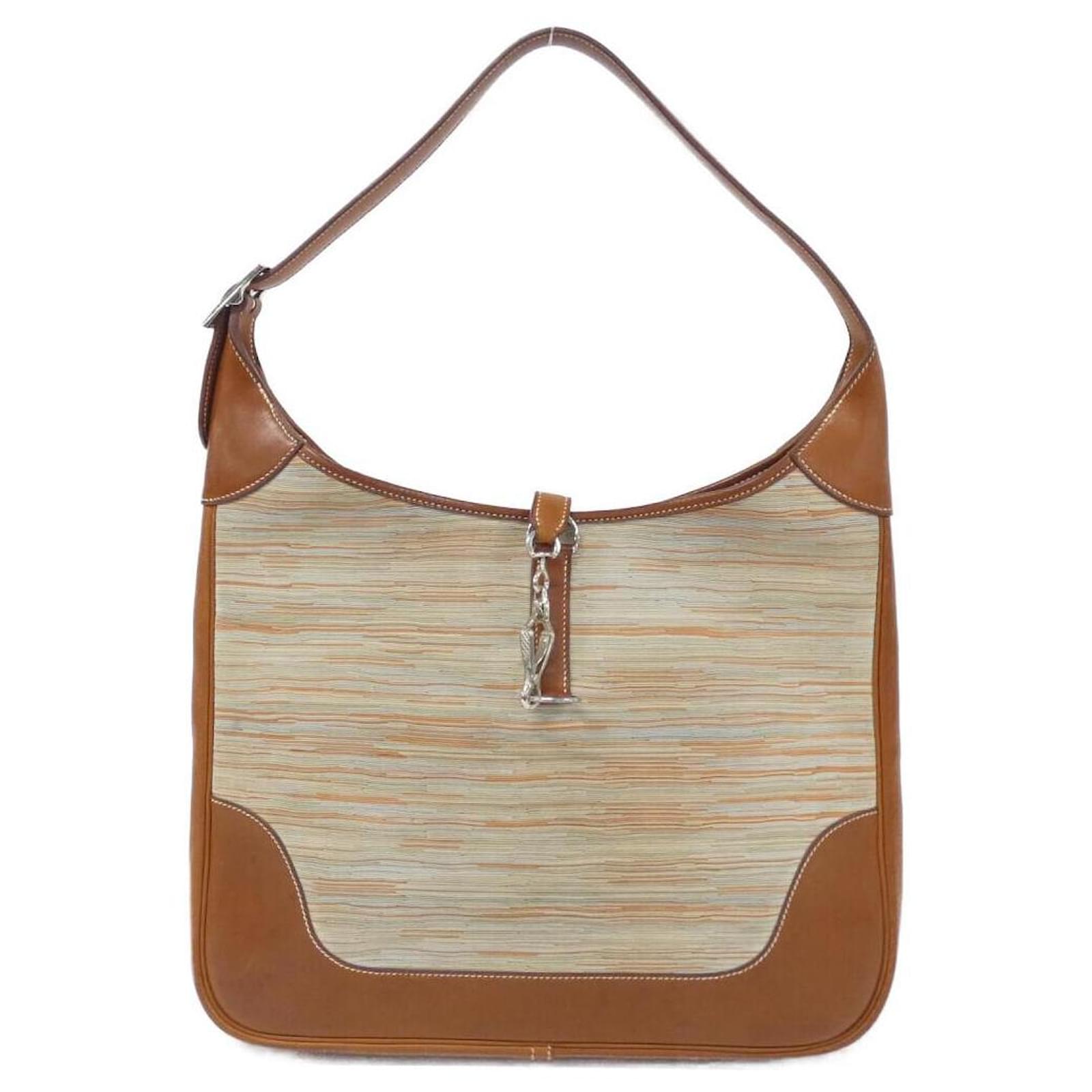 Hermès Hermes Trim II Vibrato Box Calf Shoulder Bag Brown Leather