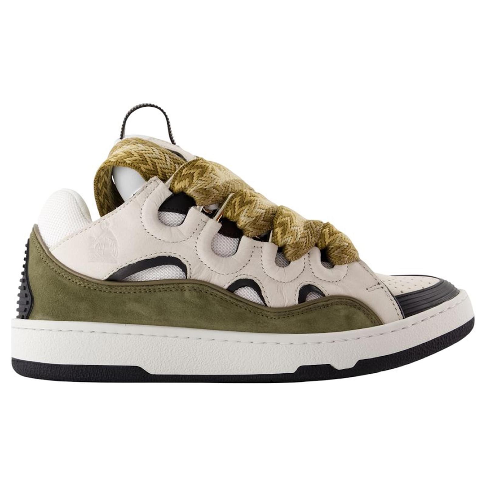 Curb Sneakers - Lanvin - Synthetic - White/Khaki ref.JC2449523
