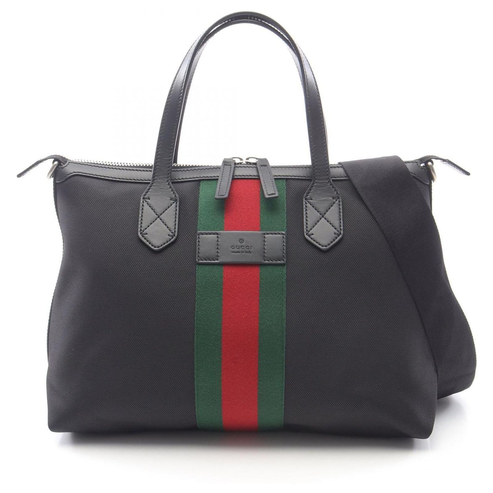Gucci Sherry Canvas Black GUCCI Black Canvas Sherry Line 2 Way Bag main image 3