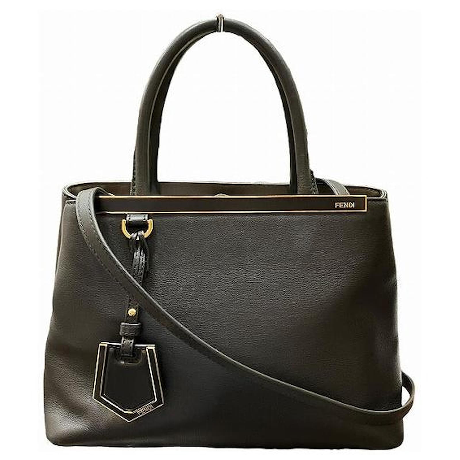Sac en cuir 2way Petit 2Jours de Fendi Noir Joli Closet