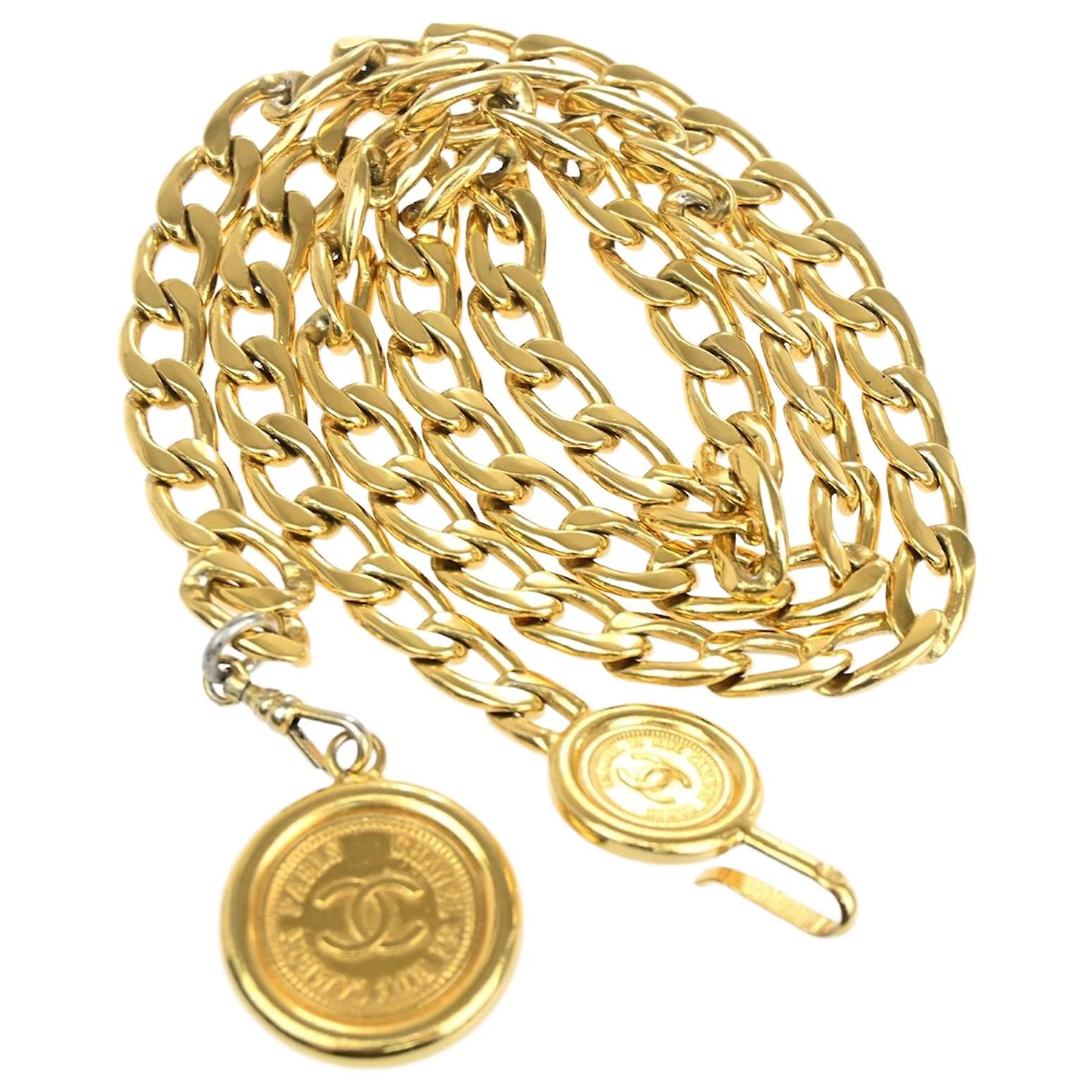 Chanel Vintage Medallion Chain Belt Metal Golden ref.2450743  display picture 2