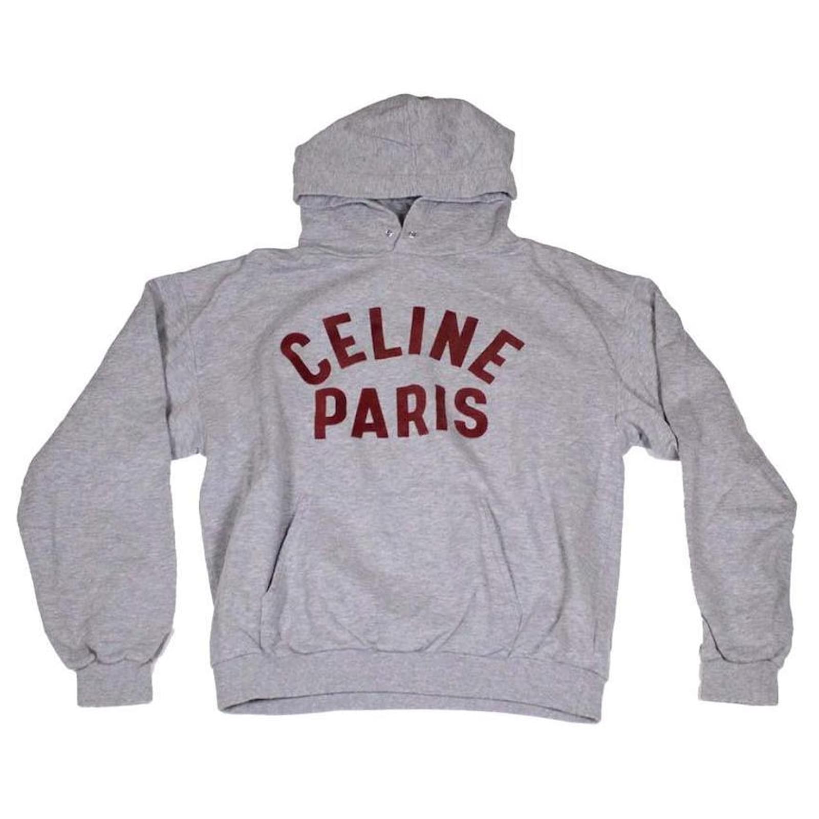 Pull Oversize Pull Celine Celine Hooded Sweater In Monochromic