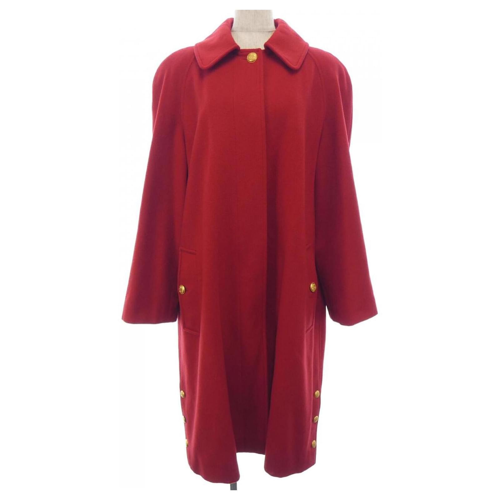Chanel Cashmere Coat Red Joli Closet