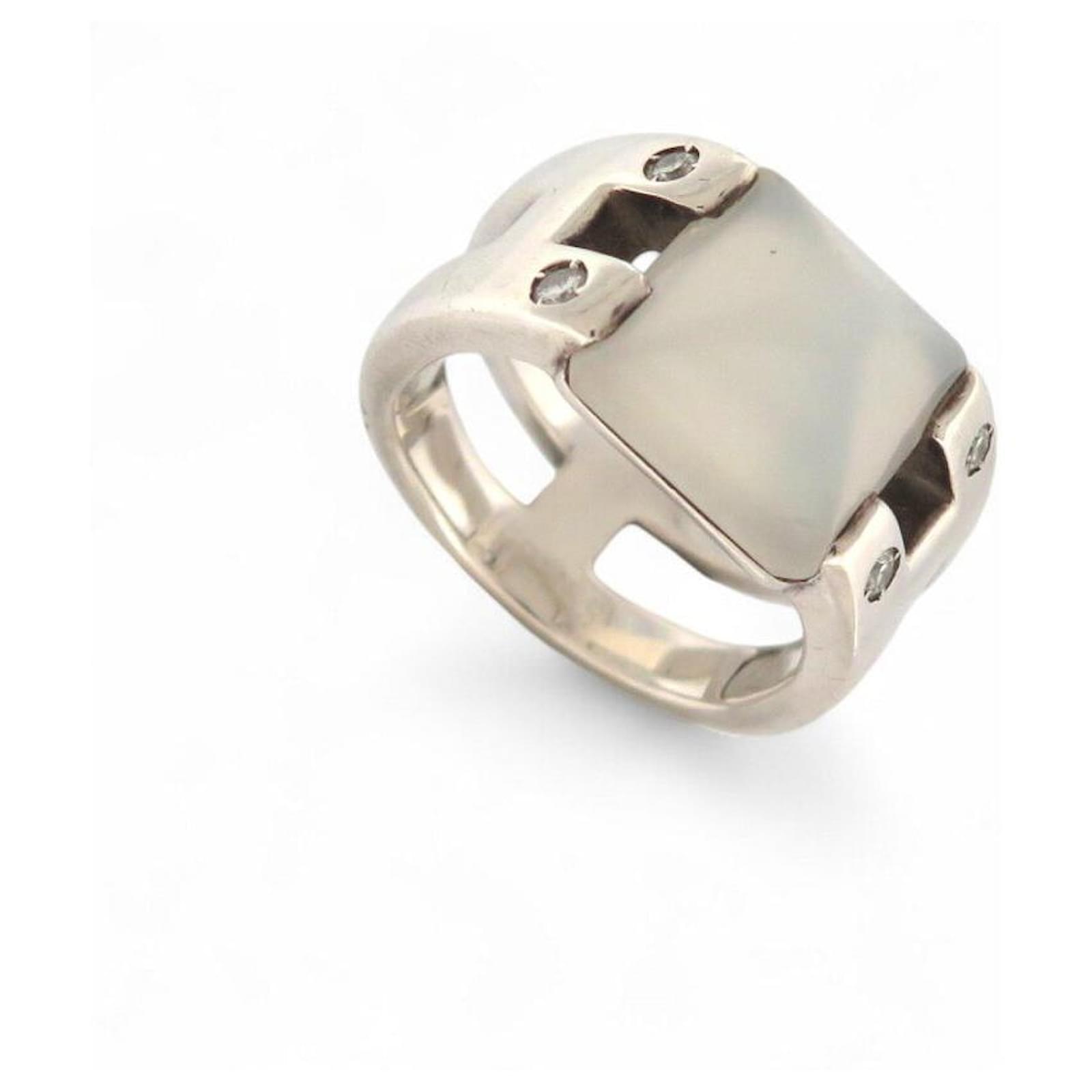 VINTAGE HERMES Medorムーンストーン メドール リングダイヤ入 楽天市場】【HERMES】エルメス メドール リング SV925 ムーン