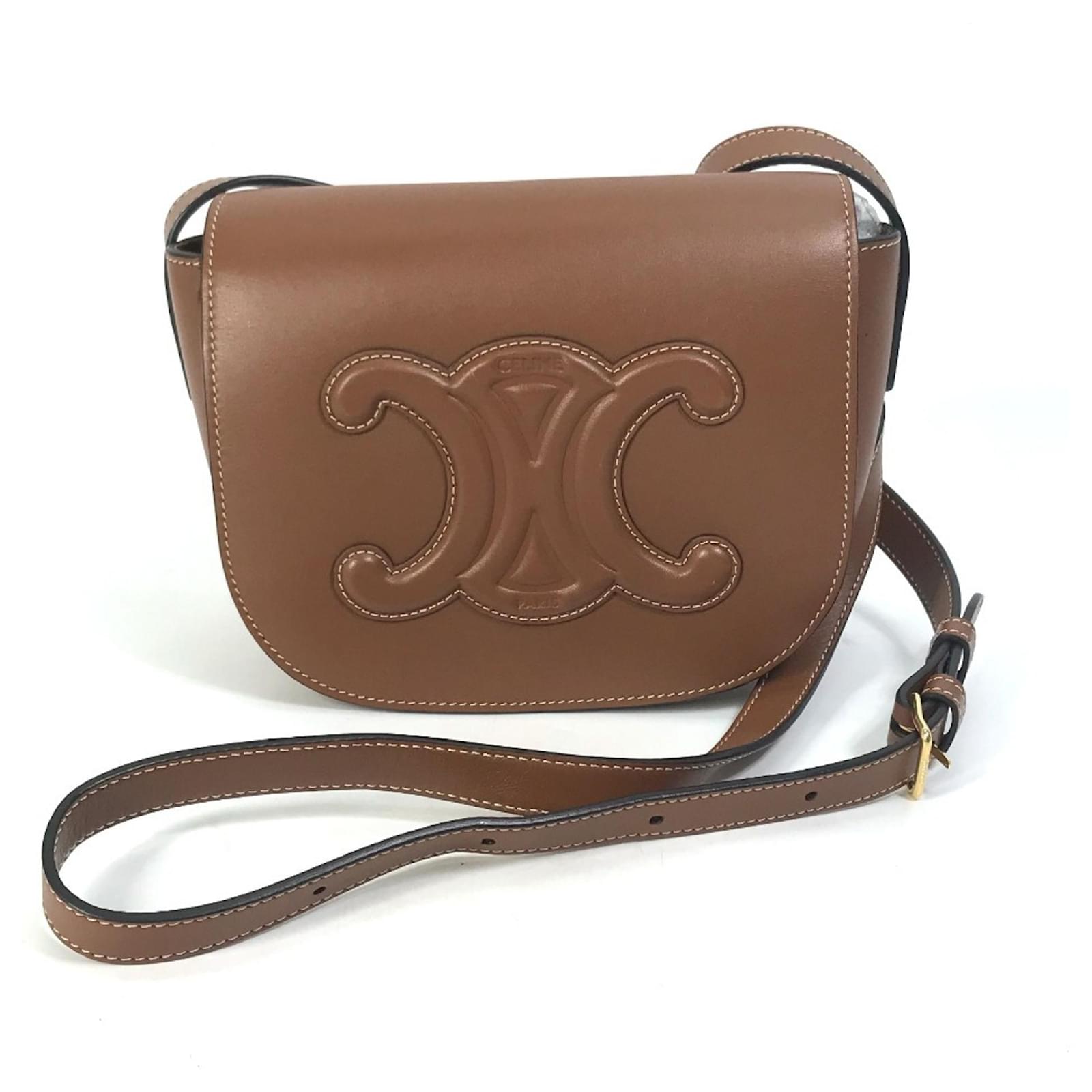 Céline Sac à bandoulière Celine Pochette Folco Cuir Triomphe