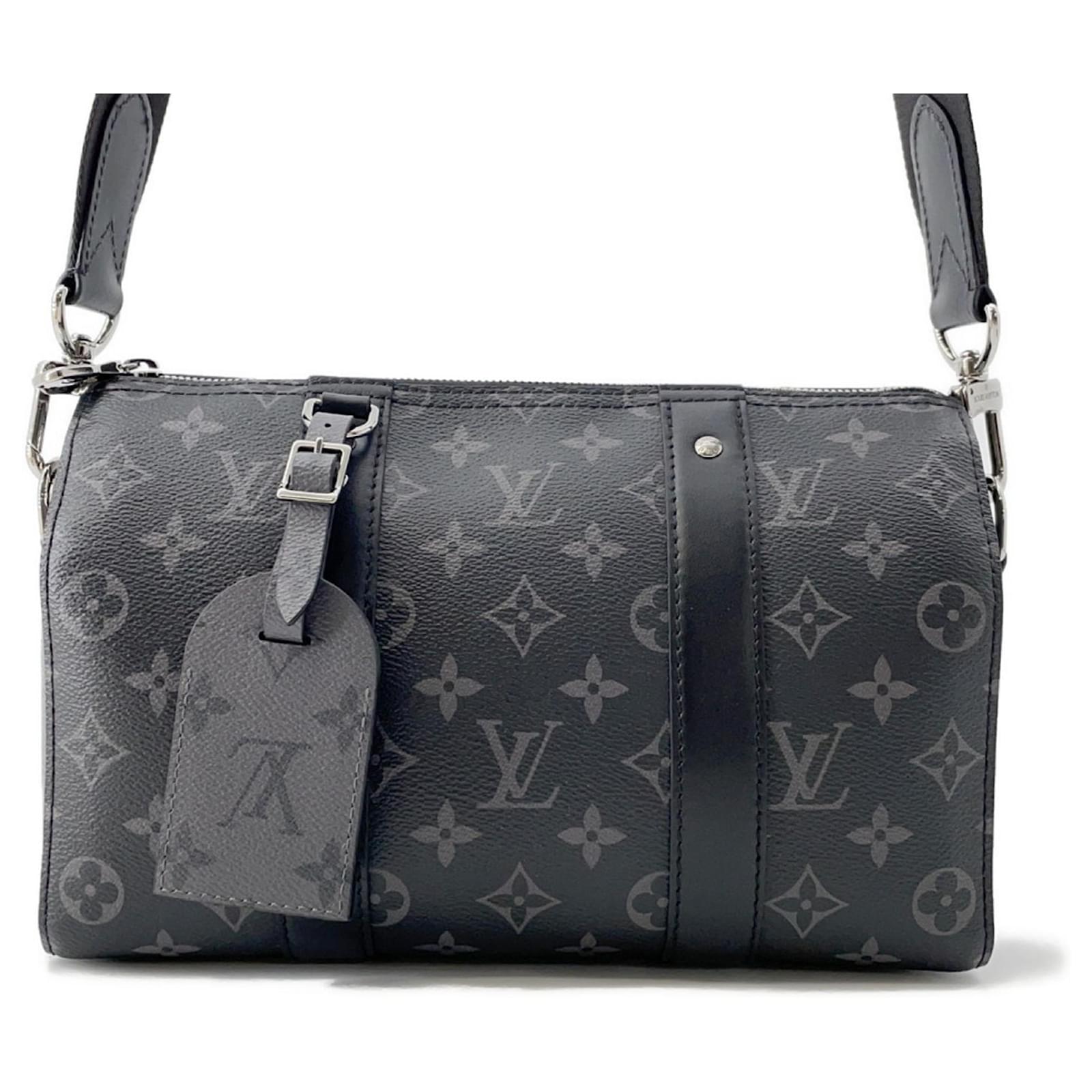 LOUIS VUITTON モノグラム ブラック×グレー リバーシブル Louis Vuitton Monogram Eclipse Reverse City Keepall Shoulder Bag