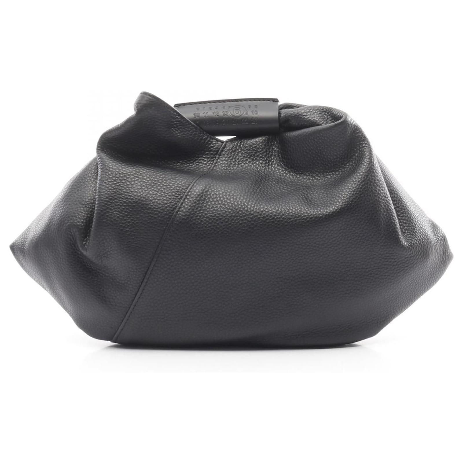 Maison Martin Margiela MM6 MINI BOLSO DE CUERO DRAPEADO JAPONÉS