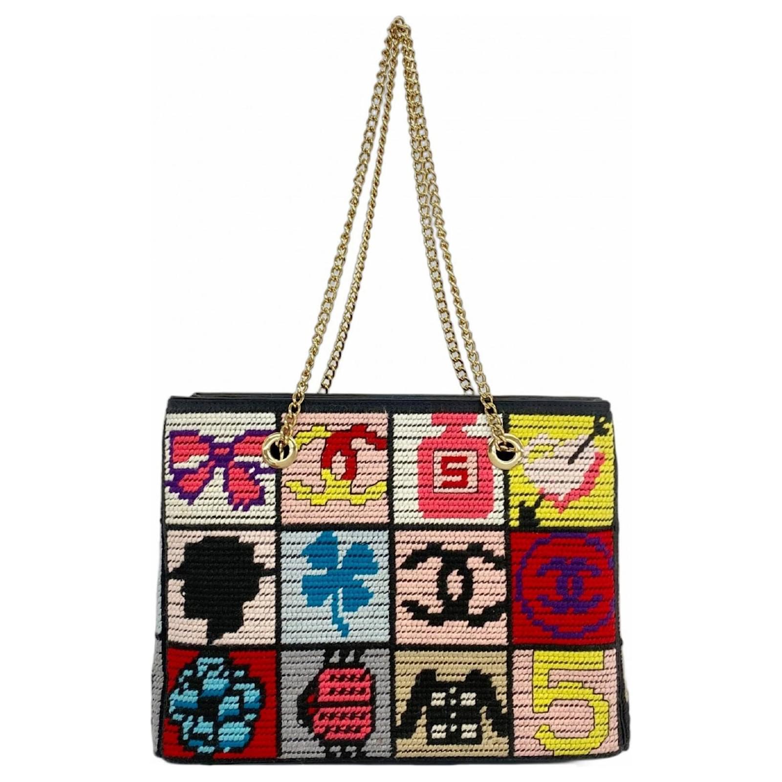 Bolso de Hombro Icon Chain de Chanel Multicolor Lana