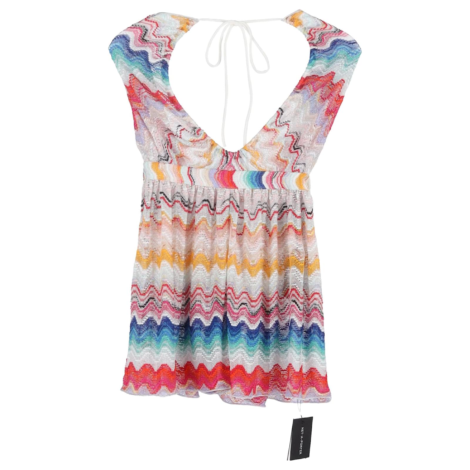 Missoni Wave-Print Halterneck Playsuit in Multicolor Viscose