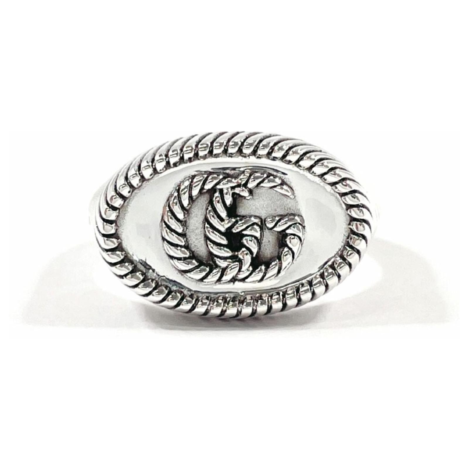 Bague Twist Double G GUCCI Argent Argenté Joli Closet