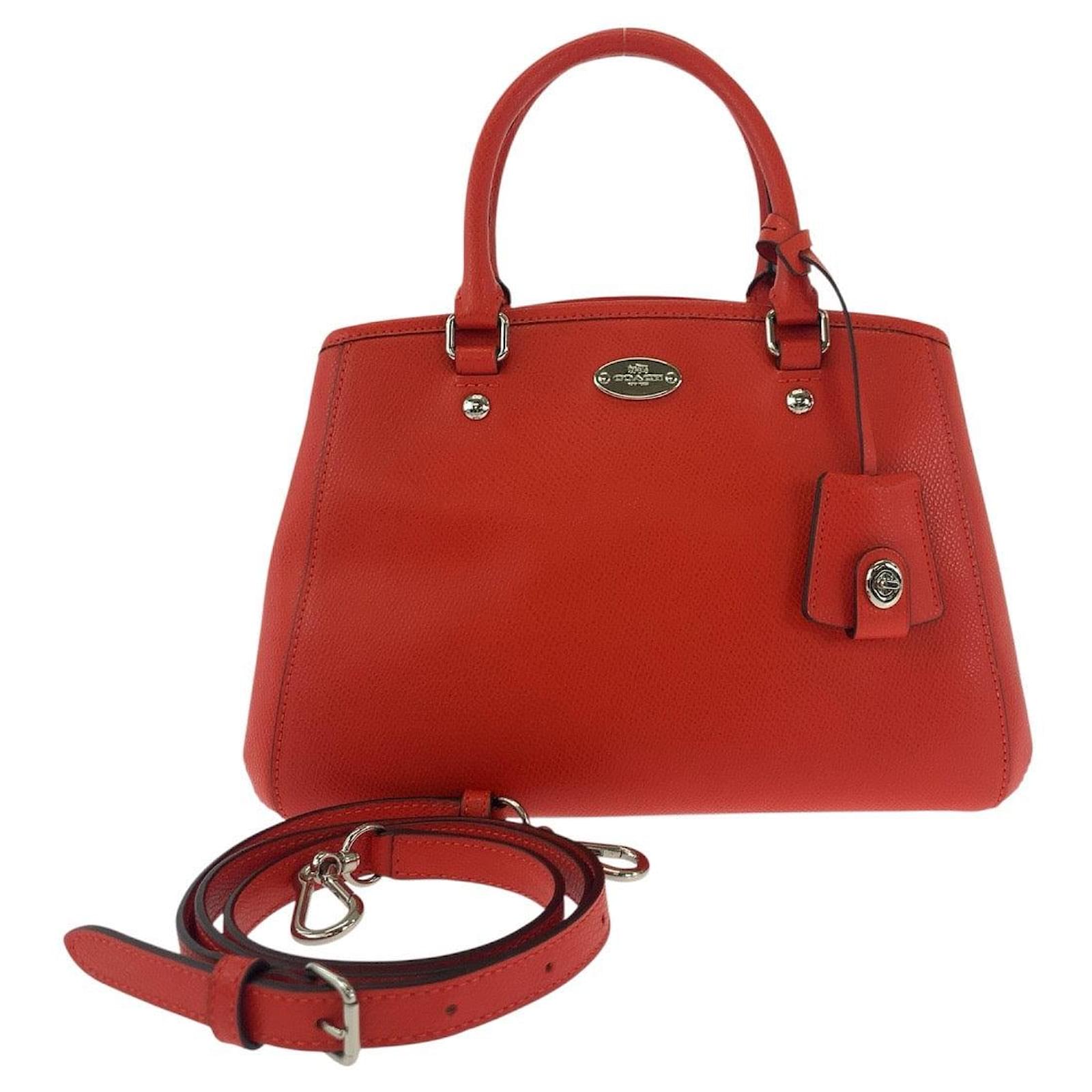 バッグ coach leather 2way hand bag vintage coach leather 2way hand bag vintage