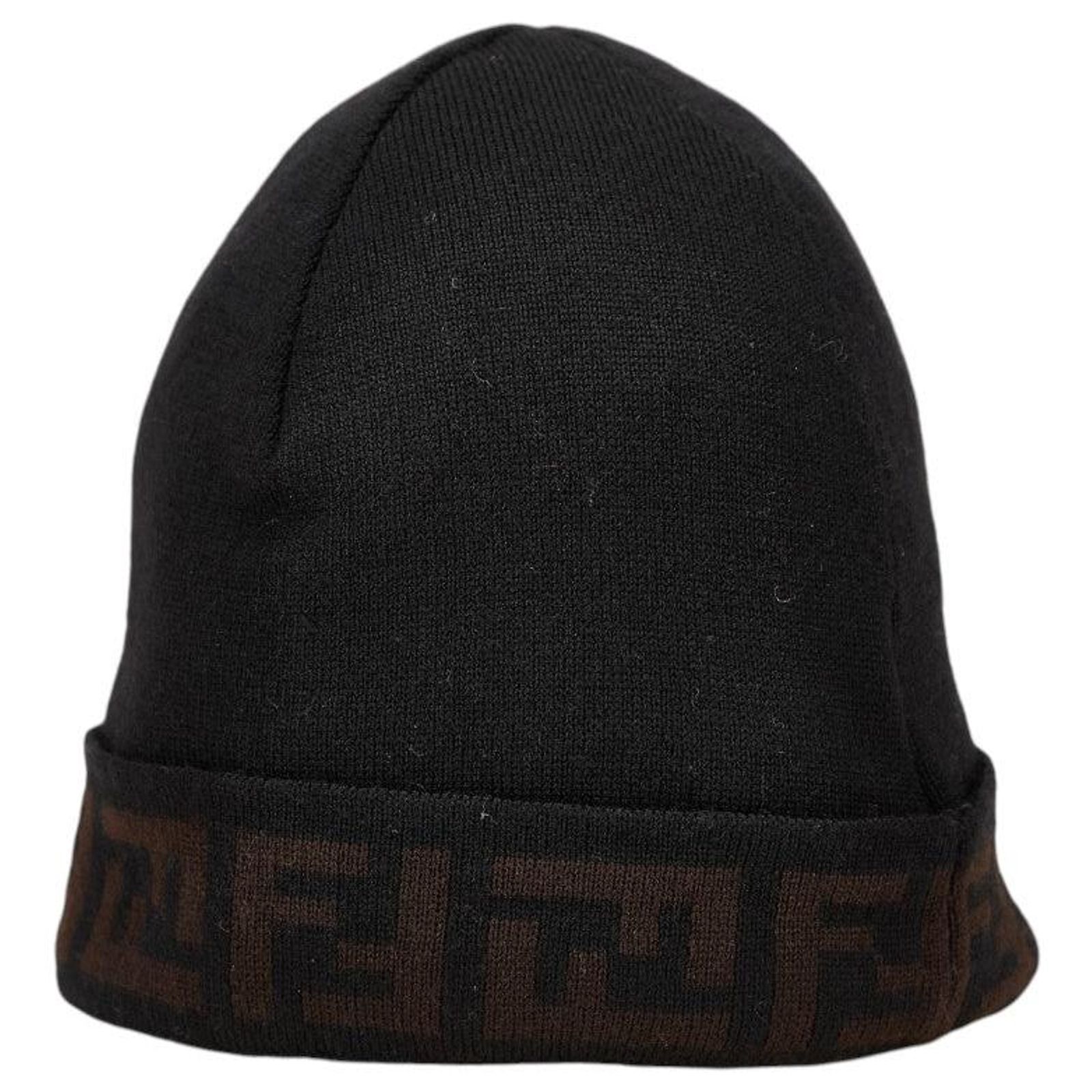 Fendi Zucca Wool Knit Cap Fendi Wool Cashmere Zucca Beanie Red 1767299 – FASHIONPHILE main image 3