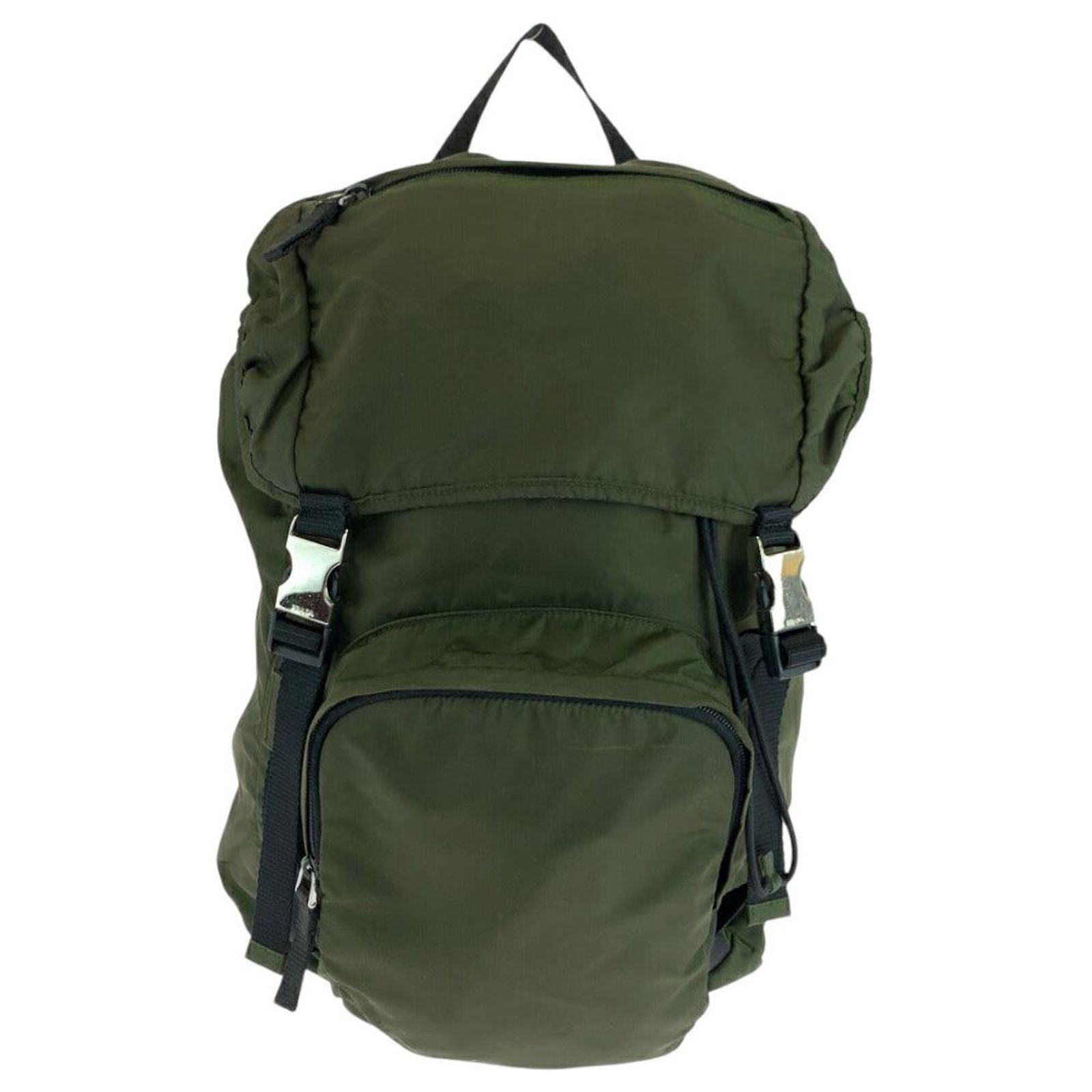 Prada Olive Green Nylon Tessuto Backpack Prada - Re-Nylon Medium Backpack - Khaki- Pre Loved – Bagista main image 4