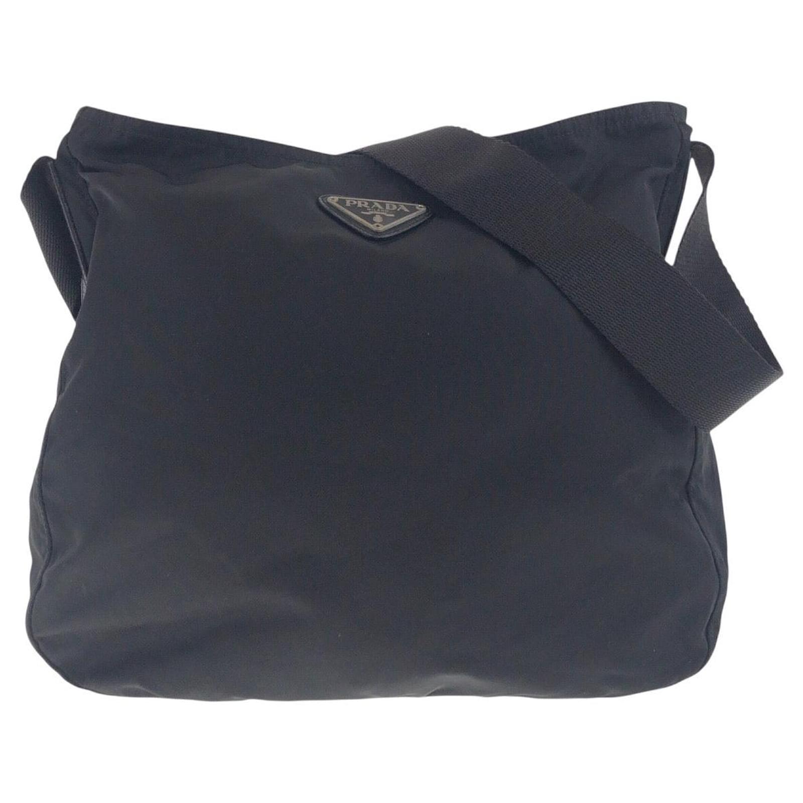 バッグ PRADA nylon body bag black plate logo Prada Nylon Tessuto Logo Plate Shoulder Bag Black ref.2468682