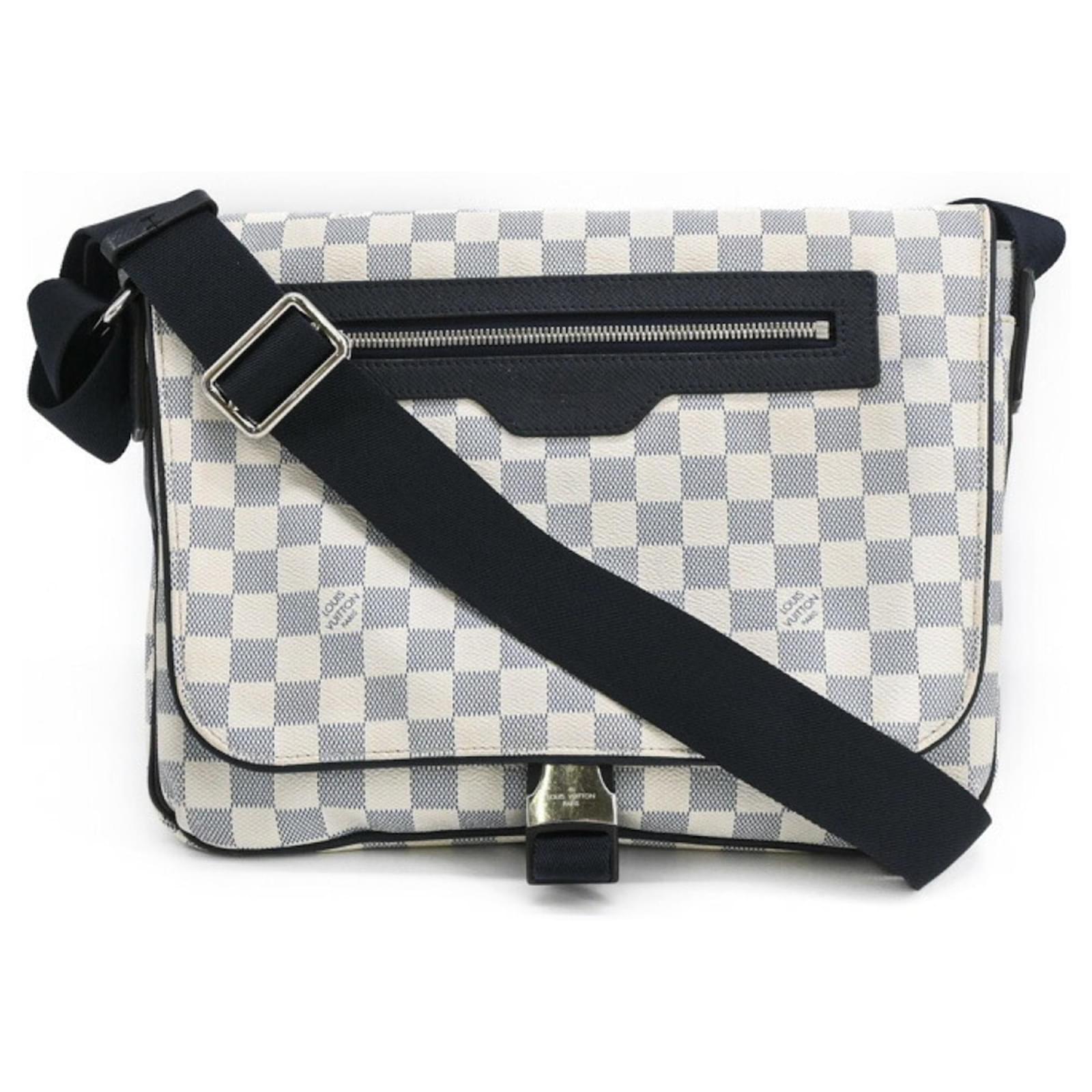 Louis Vuitton Damier Chance Matchpoint Shoulder Bag White Navy