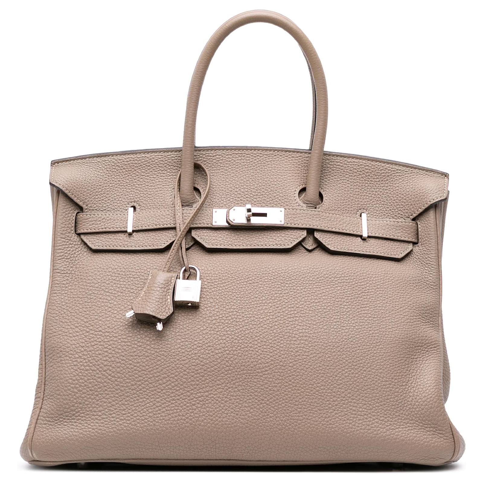 Hermès Sac Birkin Retourne 35 en Togo Marron Cuir Veau façon