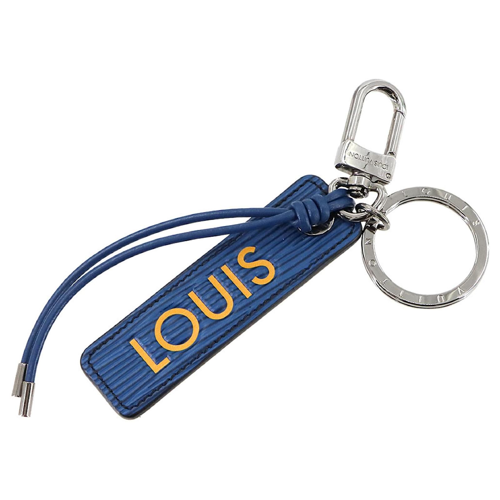 Portachiavi LV Dual Bag Charm Epi Louis Vuitton Blu Giallo Pelle