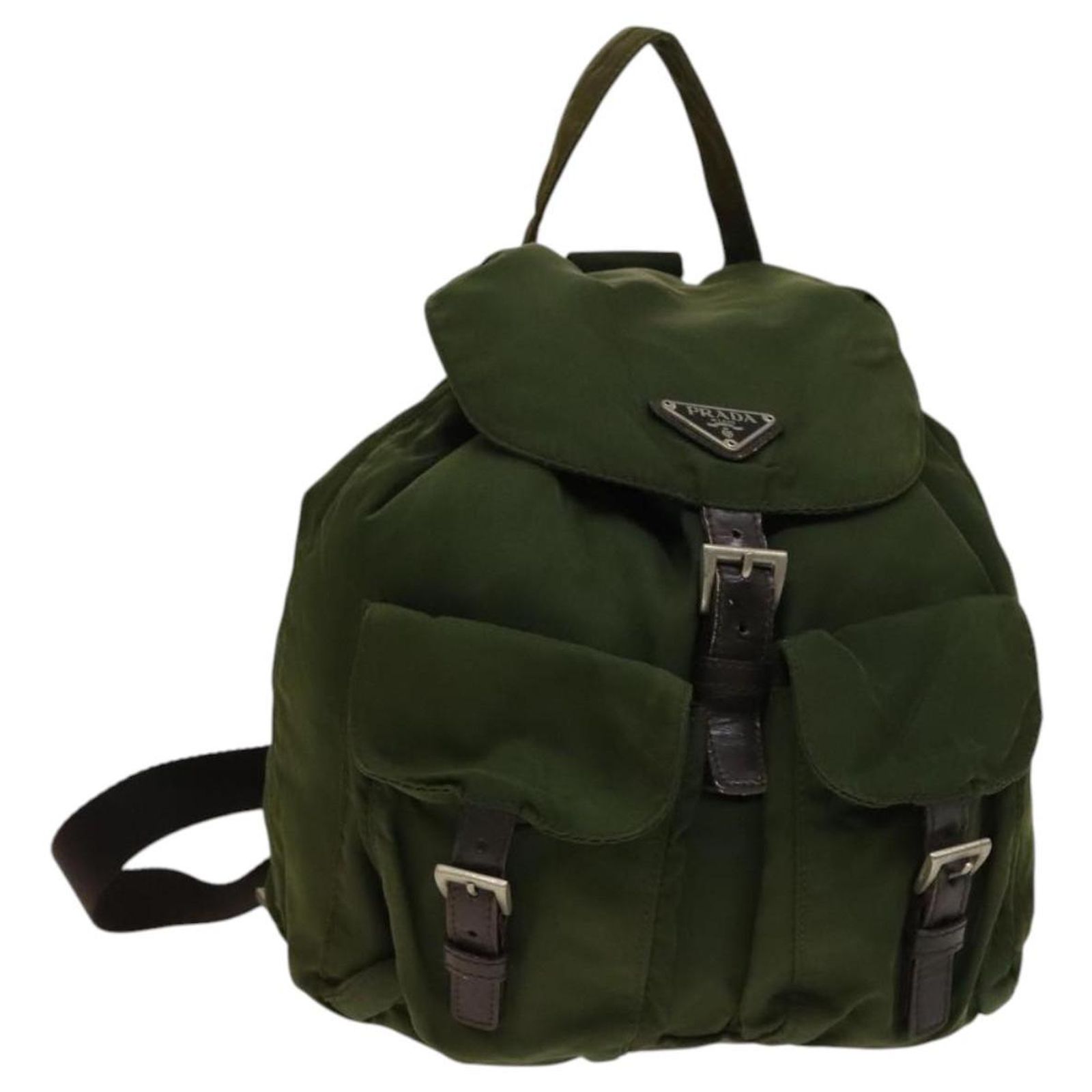 PRADA Backpack Nylon Khaki Auth th6262 ref.2471593 - Joli Closet display picture 1