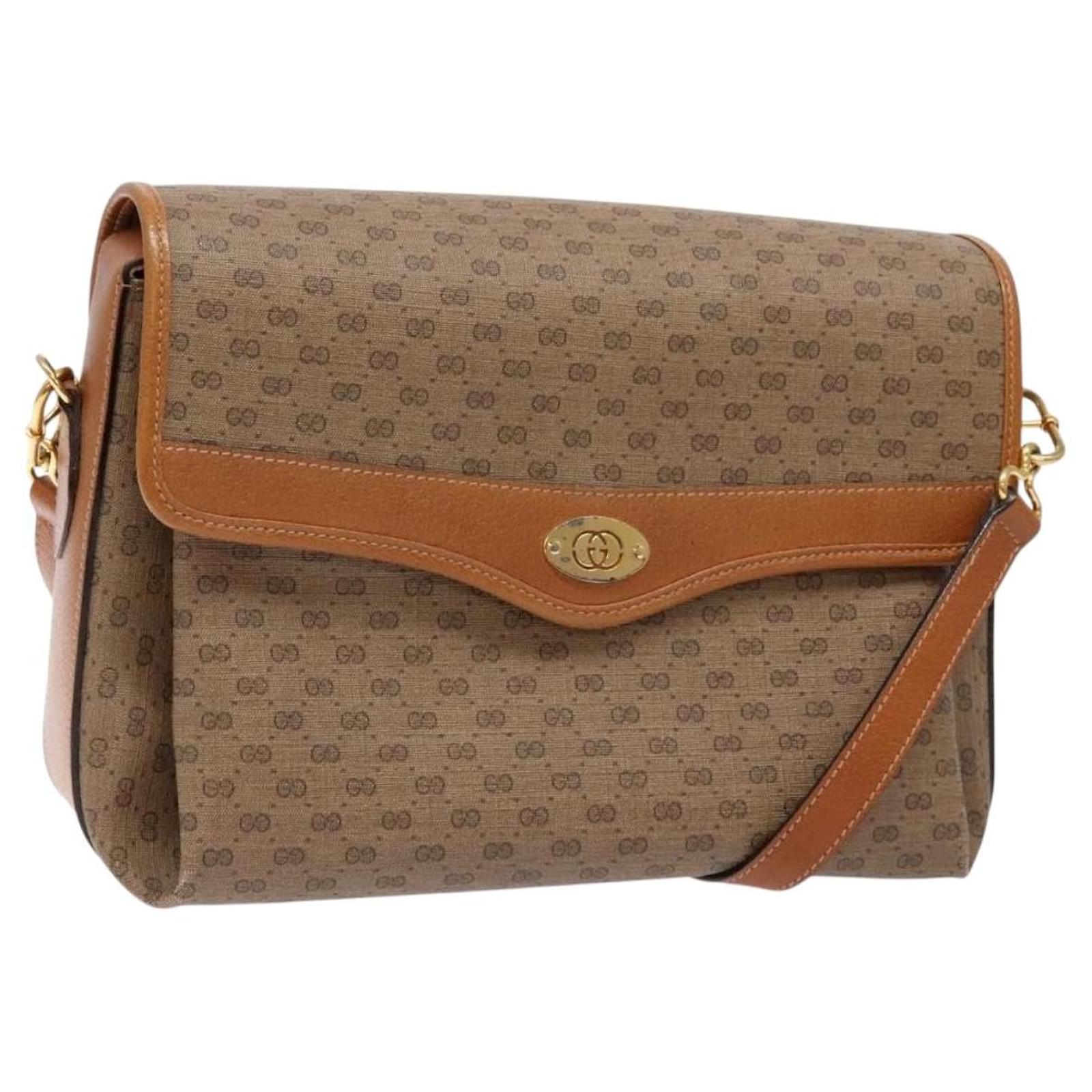 GUCCI Micro GG Supreme Shoulder Bag PVC Beige 001 115 6165 8031